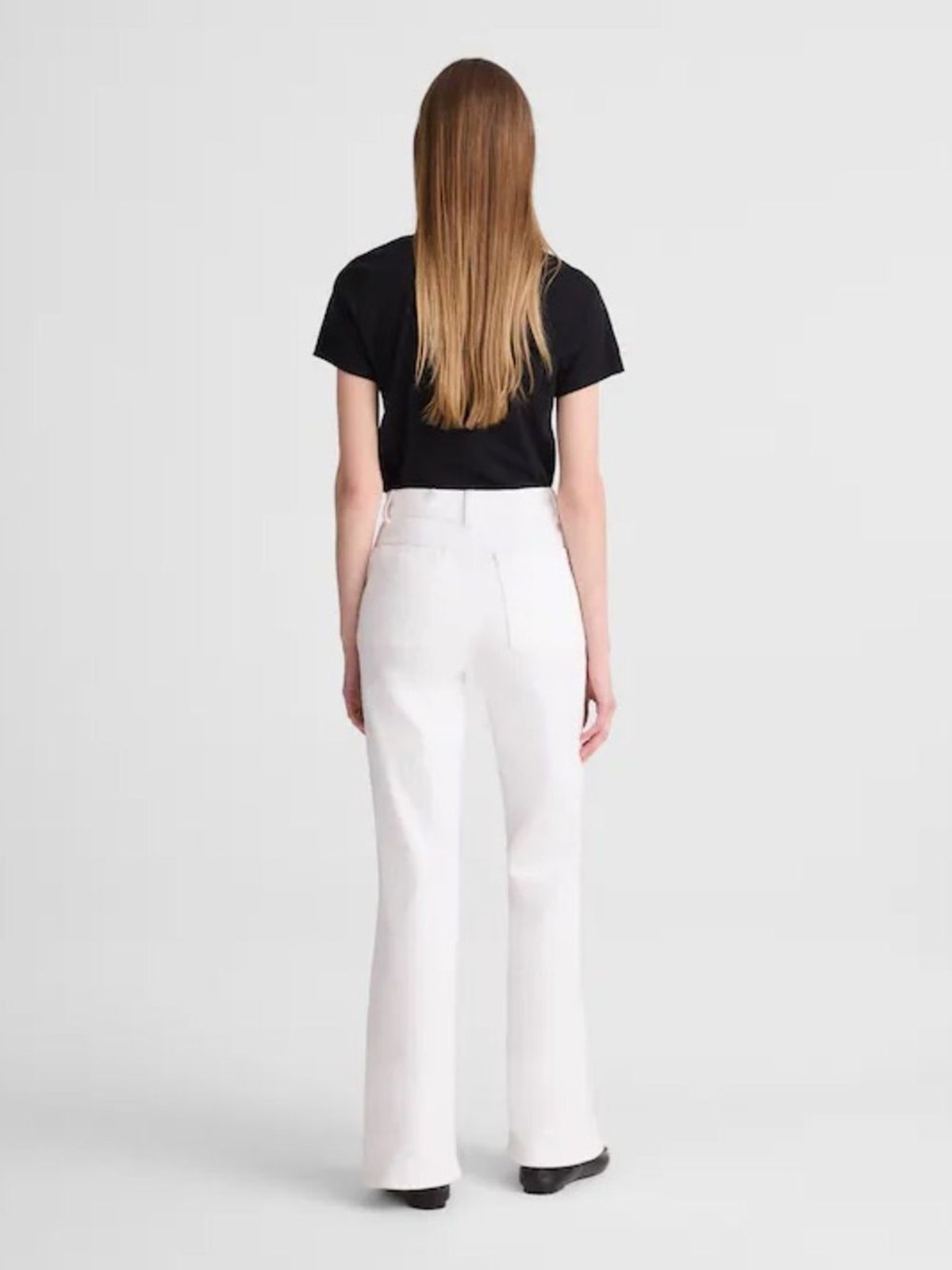Madewell The Emmy Wide-Leg Jean in Super Stretch Denim in Tile White Size 28 NWT