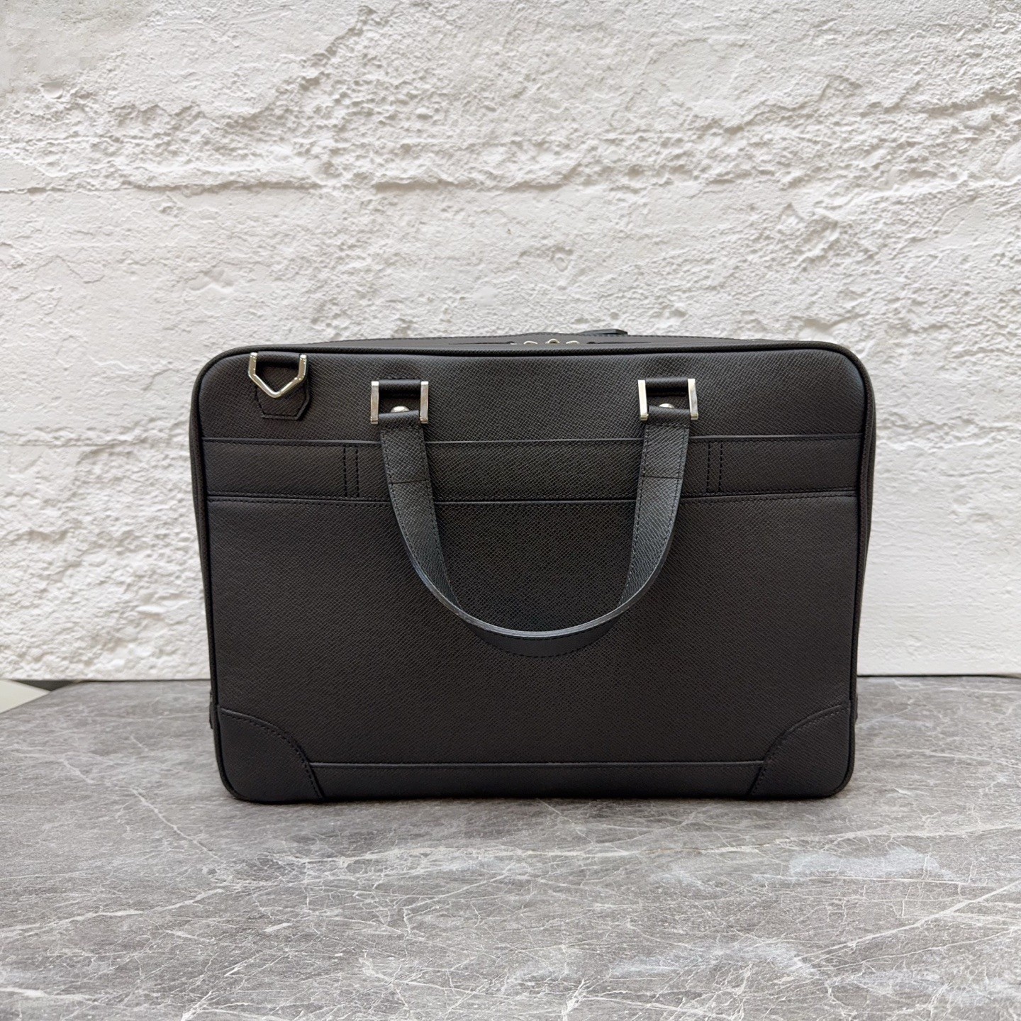 Louis Vuitton Pre-Owned Authentic Briefcase Dark Grey Silver