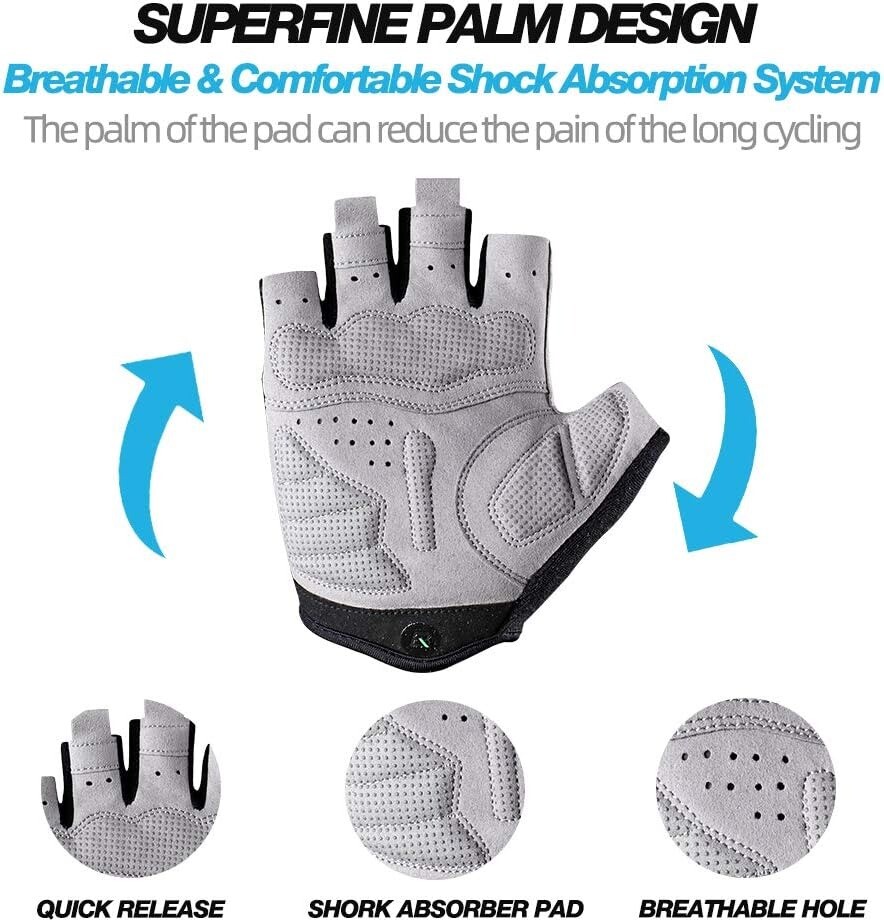 ROCKBROS Cycling Gloves Full/Half Finger Breathable Gel Pad Mountain Bike Gloves