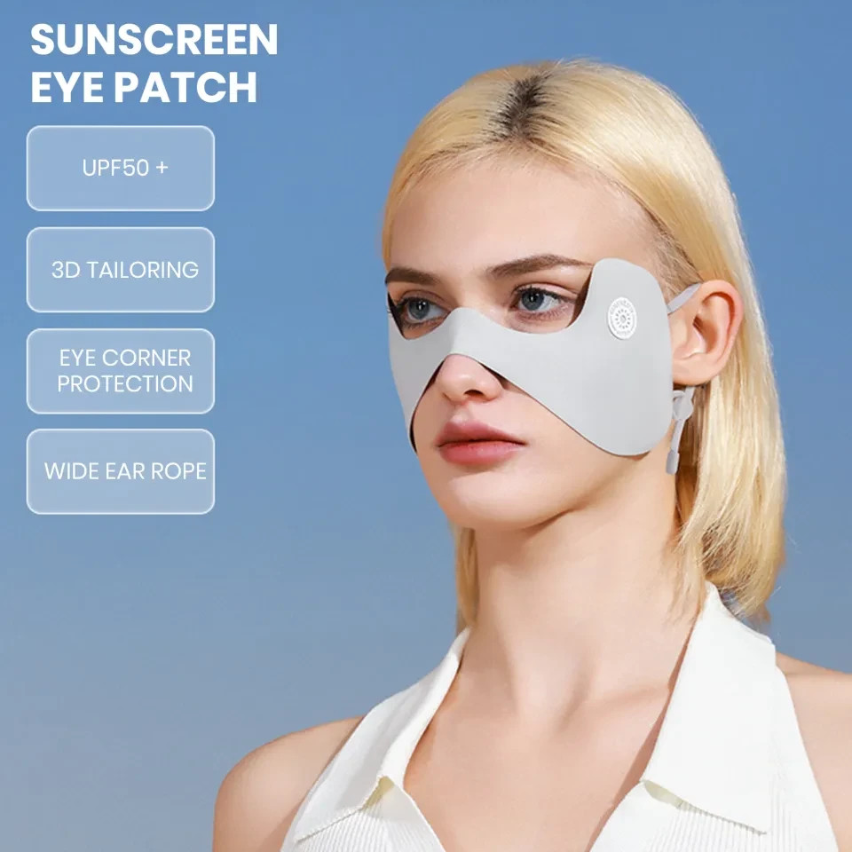 Ice Silk Face Mask UV Protection Sunscreen Scarf Breathable Summer Face Cover