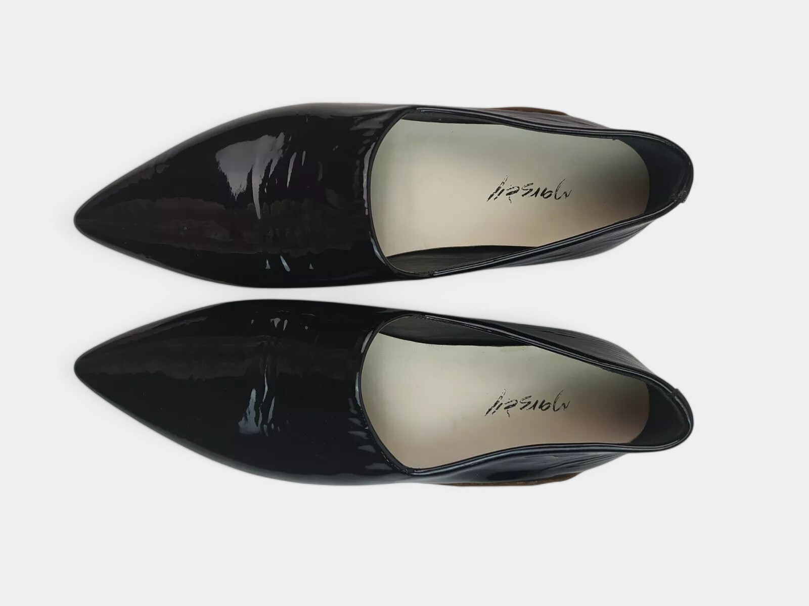 New Marsell Black Patent Shoes US 5.5/ UK 3.5/ EU 36.5 original