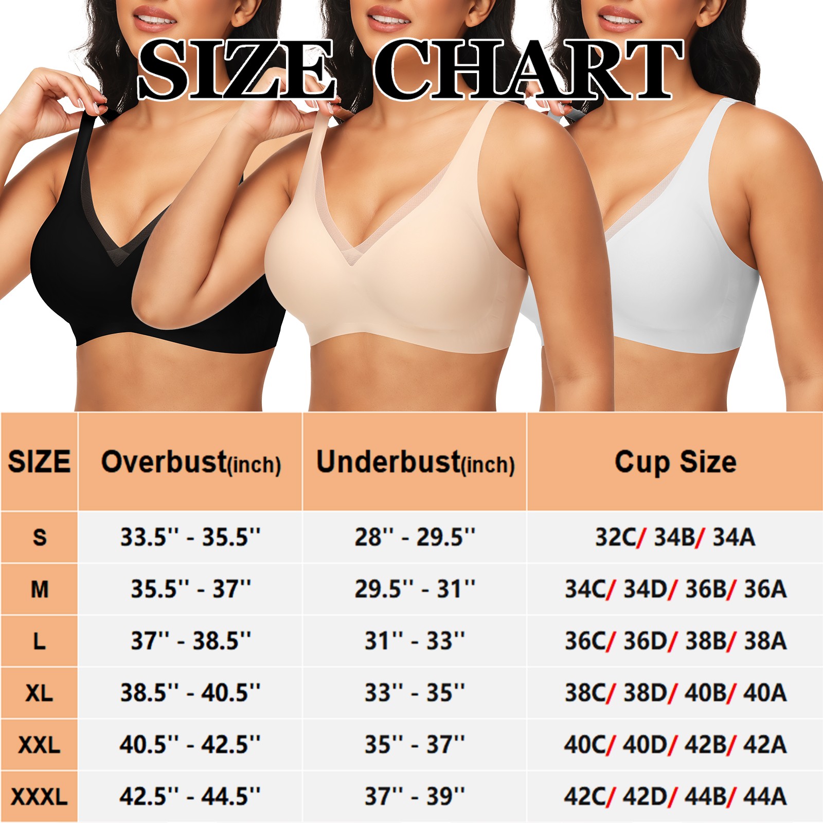 Women Wireless Bras Jelly Bralette Supportive T-shirt Bra No Underwire Soft Skin