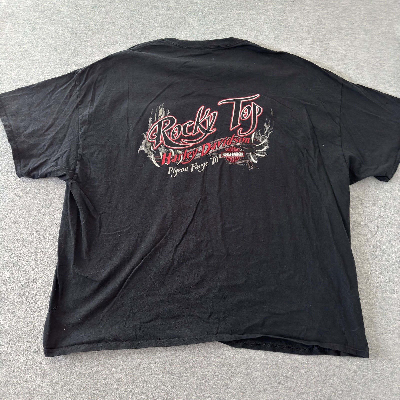 Harley-Davidson Mens 4XL Black Rocky Top Pigeon Forge Bear Pocket T-Shirt 2021
