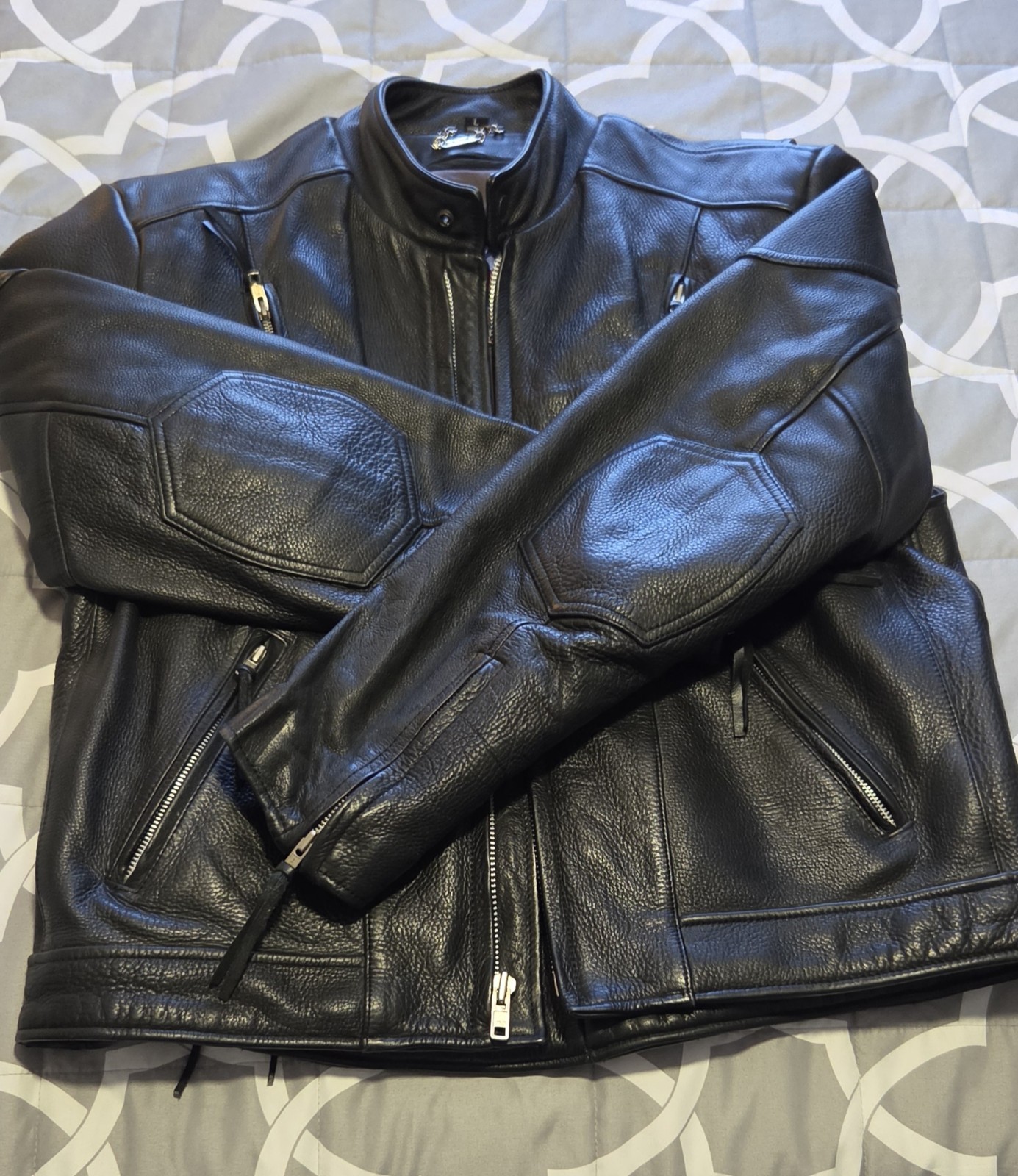 leather biker jacket men