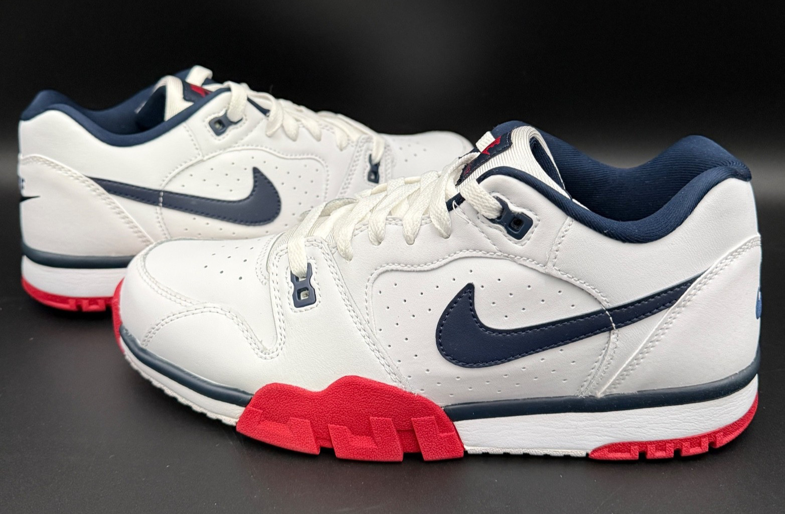 Nike Cross Trainer Low White Gym Red Blue Retro Sneakers CQ9182-101 Mens Size