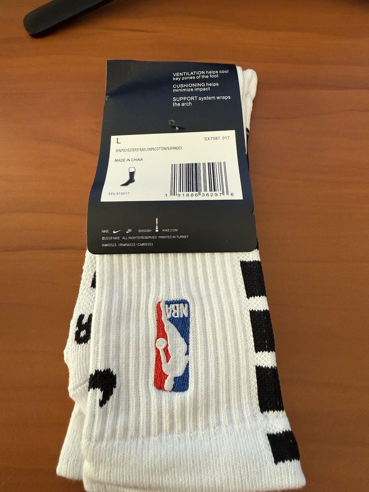 Nike NBA Elite Socks 1 Pair Large(8-12)