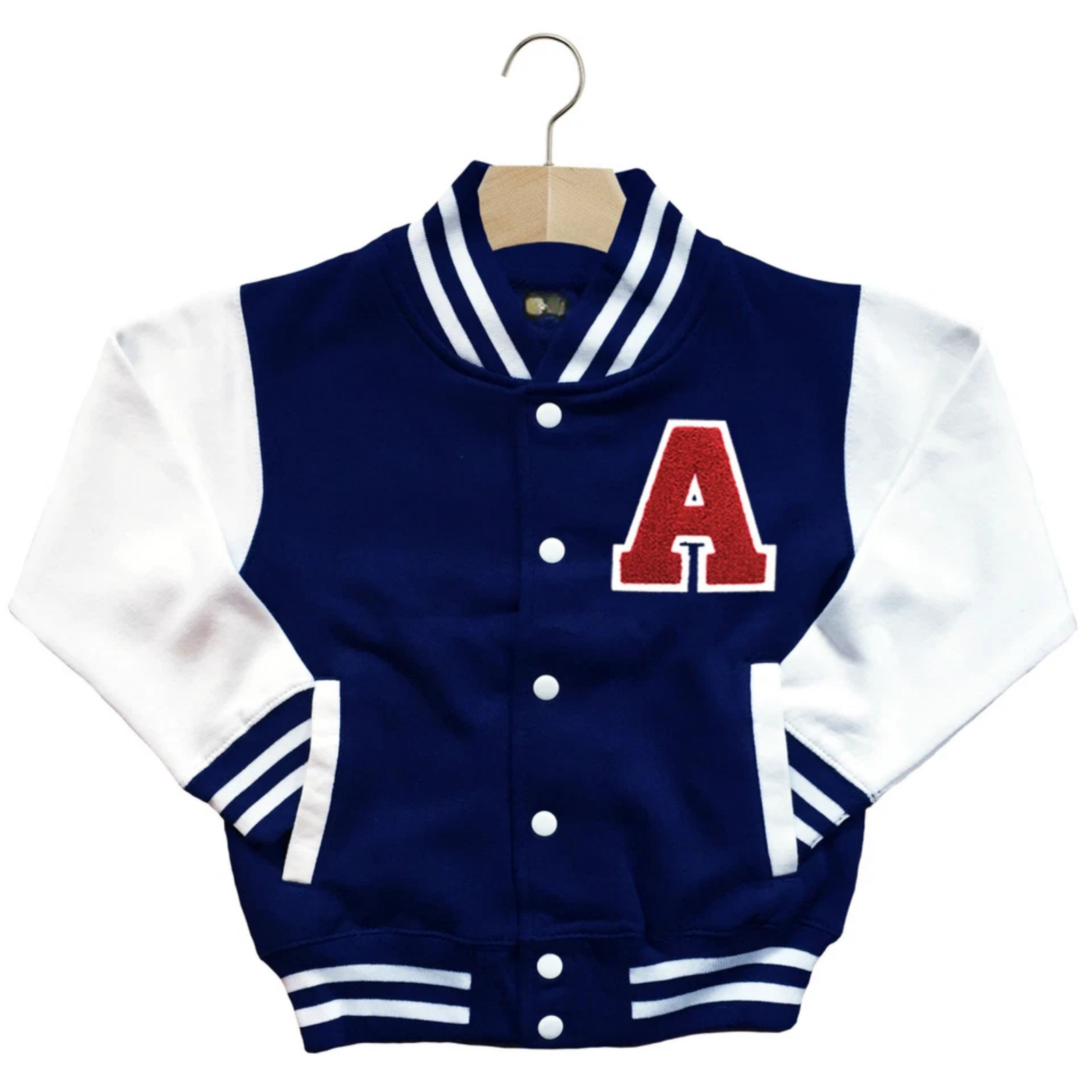 CLASSIC VARSITY BASEBALL JACKET UNISEX PERSONALIZED GENUINE US E COLLEGE LETTER