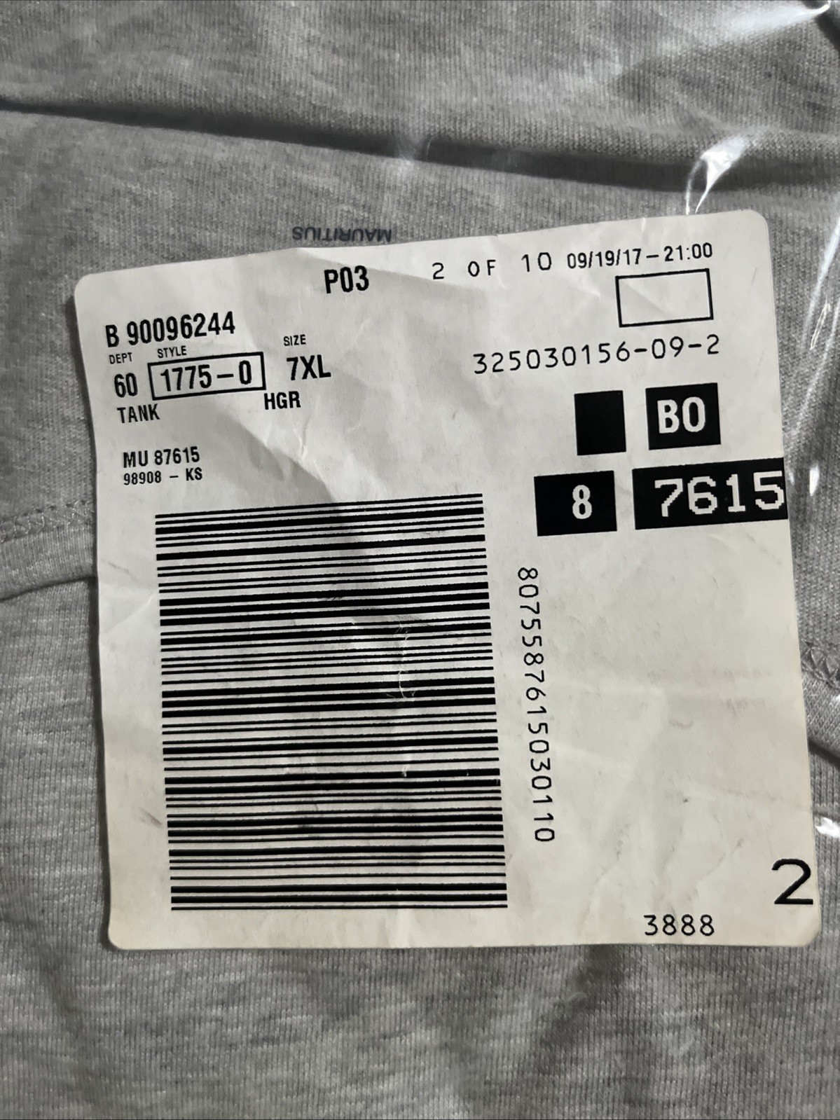 KingSize Men’s Big & Tall Cotton Tank Size 7XL Style 60-1775-0 NIP