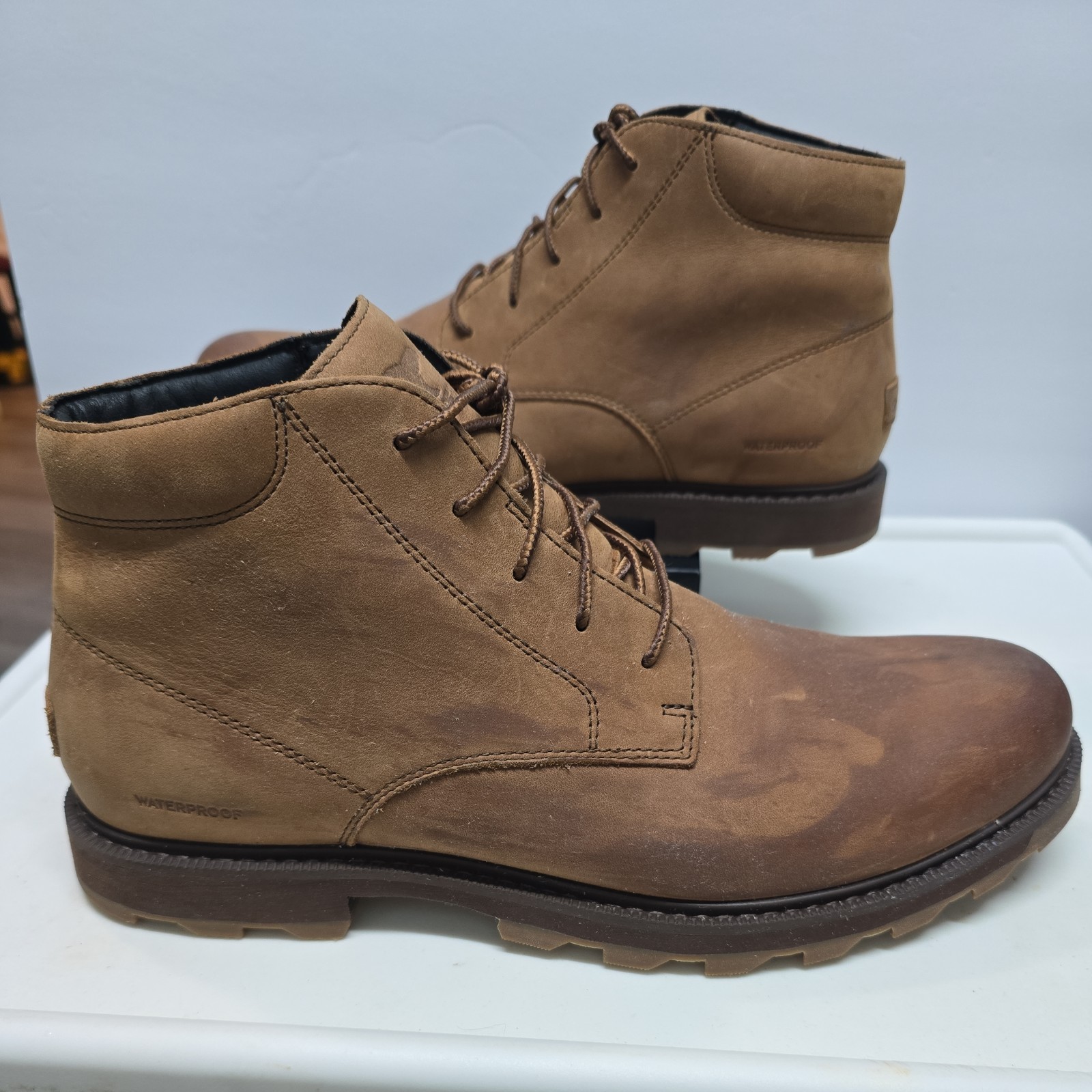 Sorel Mens Madson II Boot Size 12 Brown Waterproof Lace Up Chukka Lug Sole
