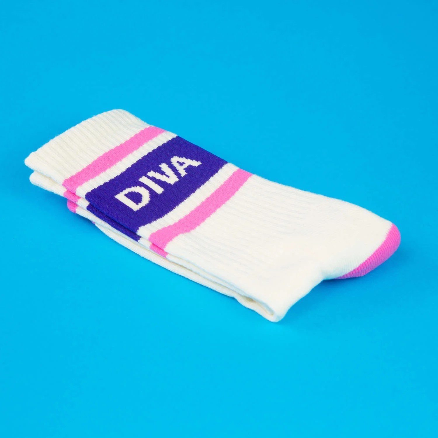 DIVA Socks by Gumball Poodle Unisex Ribbed Gym Crew Socks Novelty Socks Gift