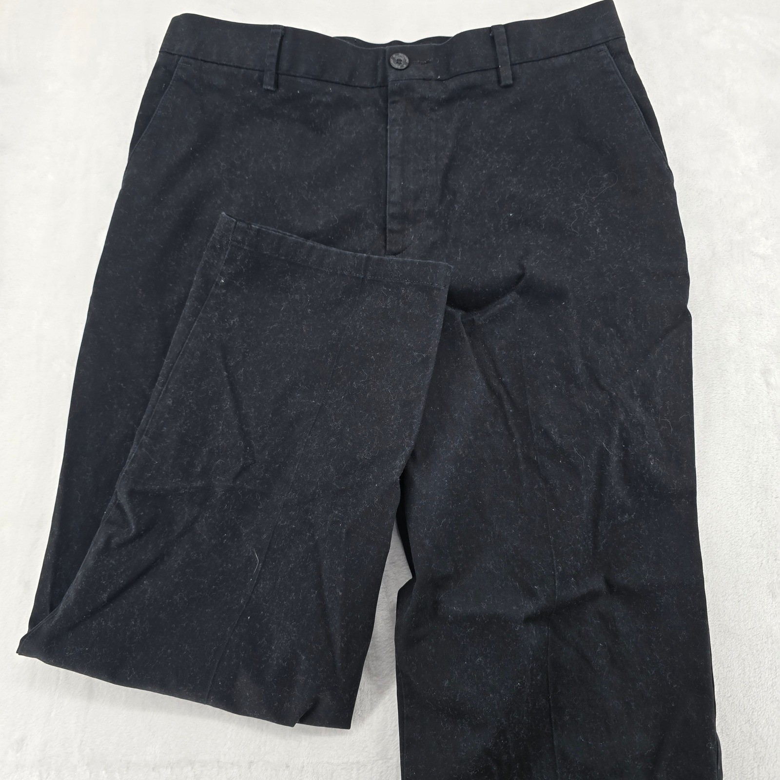 Dockers Chino Pants Mens 34×29 Relaxed Fit Black Cotton Stretch Casual