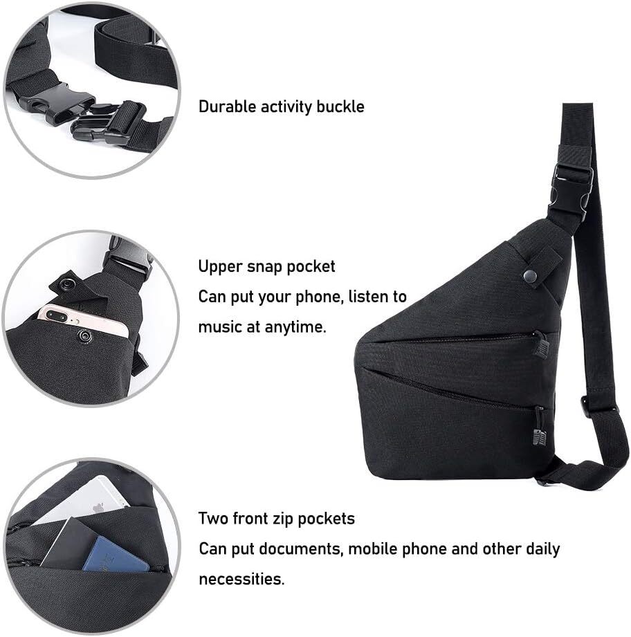 Waterproof Men Sling Bag Chest Cross Body Travel Sport Small Shoulder Backpack