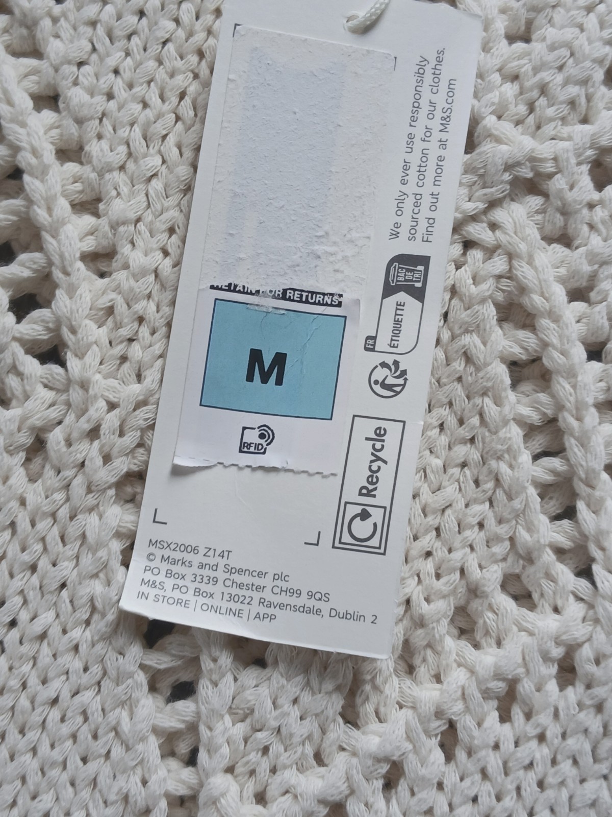 M&S Women/Ladies Natural Cotton Blend Jumpers Size Medium -BNWT-