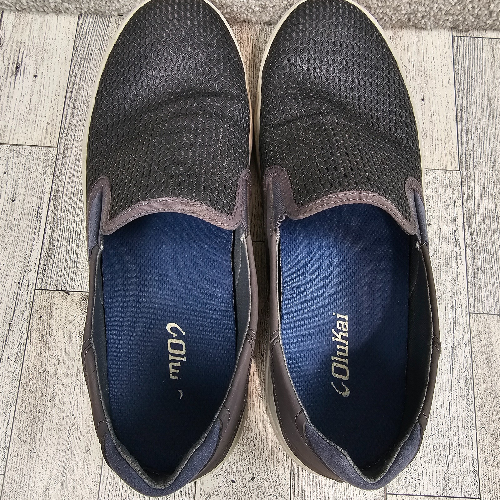 Olukai Lae’Ahi Sneakers Gray Mesh Shoes Slip On Casual Loafers Men’s Size 10