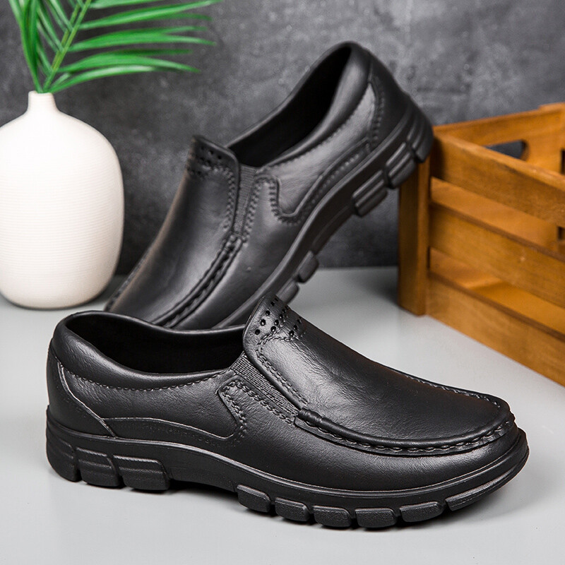 New Men Chef Shoes Kitchen Non-slip Safety Shoes Oil-proof Slip-On Work Shoes US