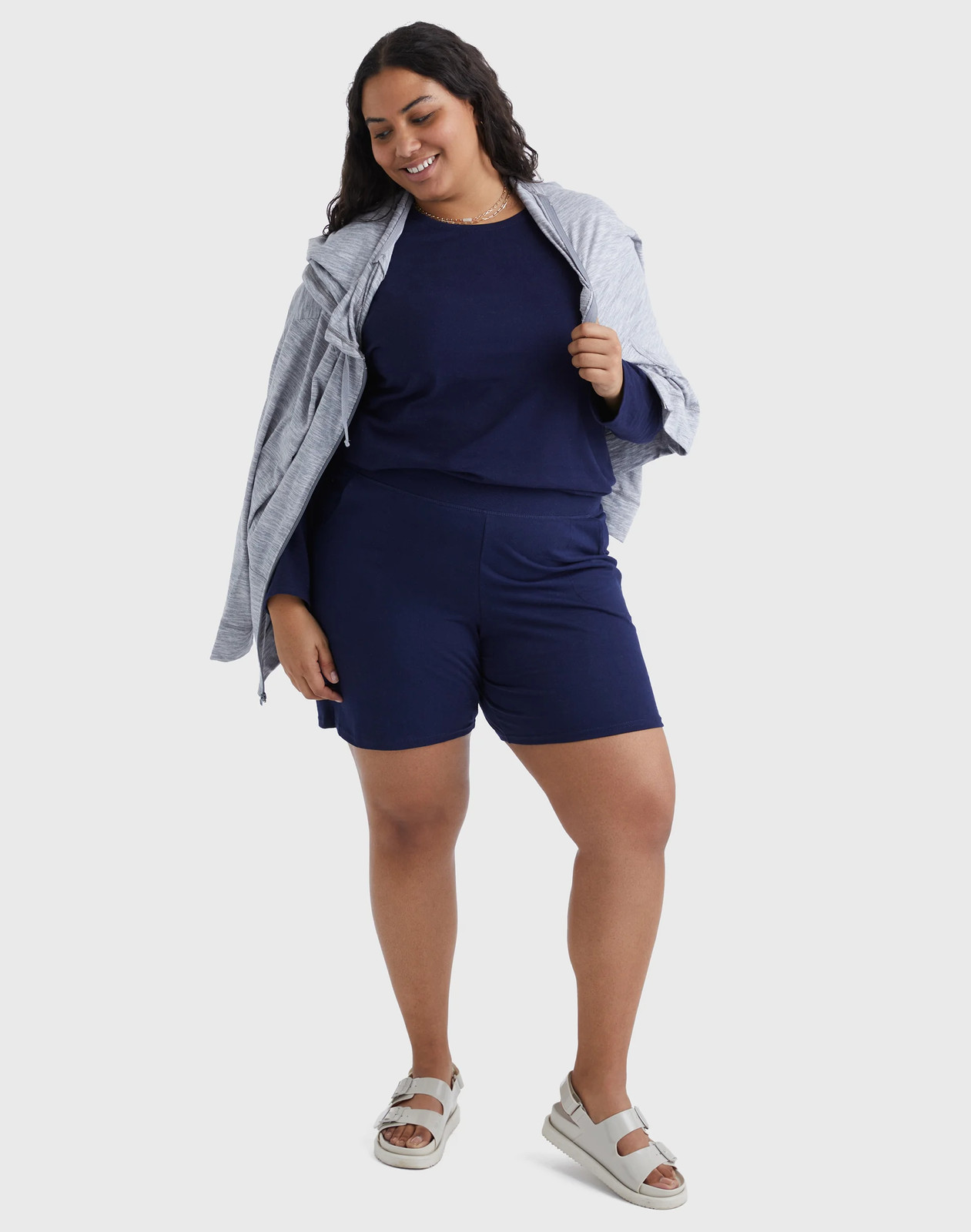 Just My Size Pull-On Women’s Shorts Cotton Jersey Plus 7″ Inseam Size 1X-5X