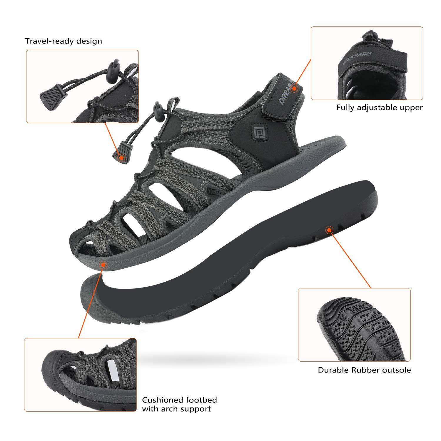DREAM PAIRS Men Athletic Sandals Fishman Sandals Hiking Outdoor Sports Shoes