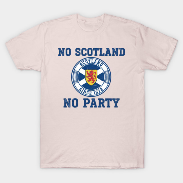 No Scotland No Party World Cup 2026 T-Shirt Tartan Army Soccer Football Fan Tee
