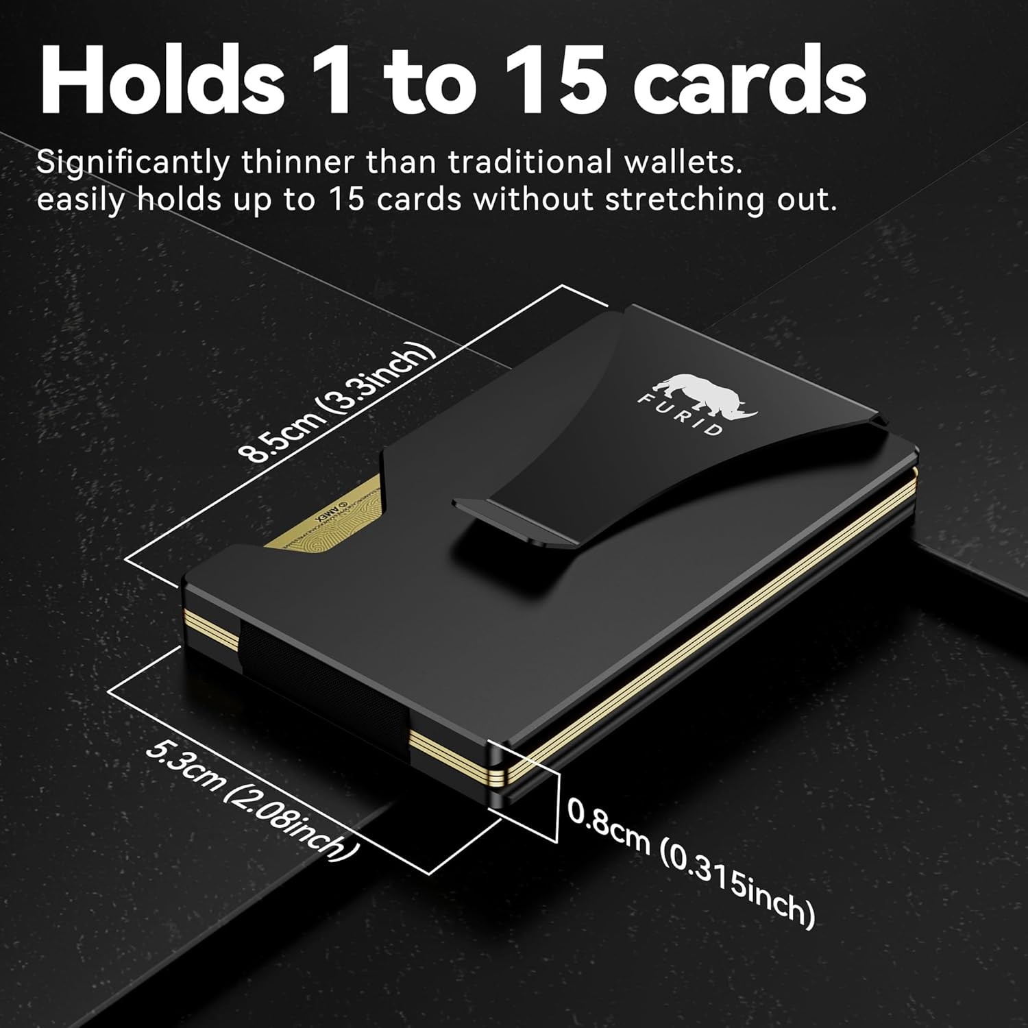 Mens Slim RFID Metal Wallet Money Clip Minimalist Front Pocket