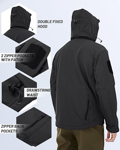 Mens Tactical Jacket Military Waterproof Coat Soft Shell Work Windbreaker Jacket