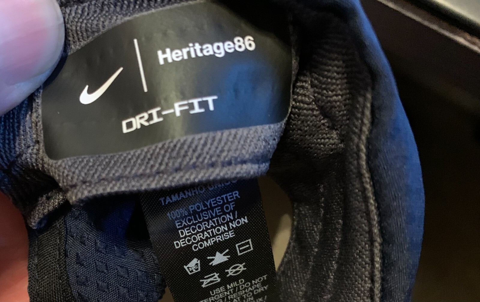 Nike Dri-Fit Heritage-86 Golf Navy Blue w/ White Swoosh Blank Hat Cap NEW w/ Tag