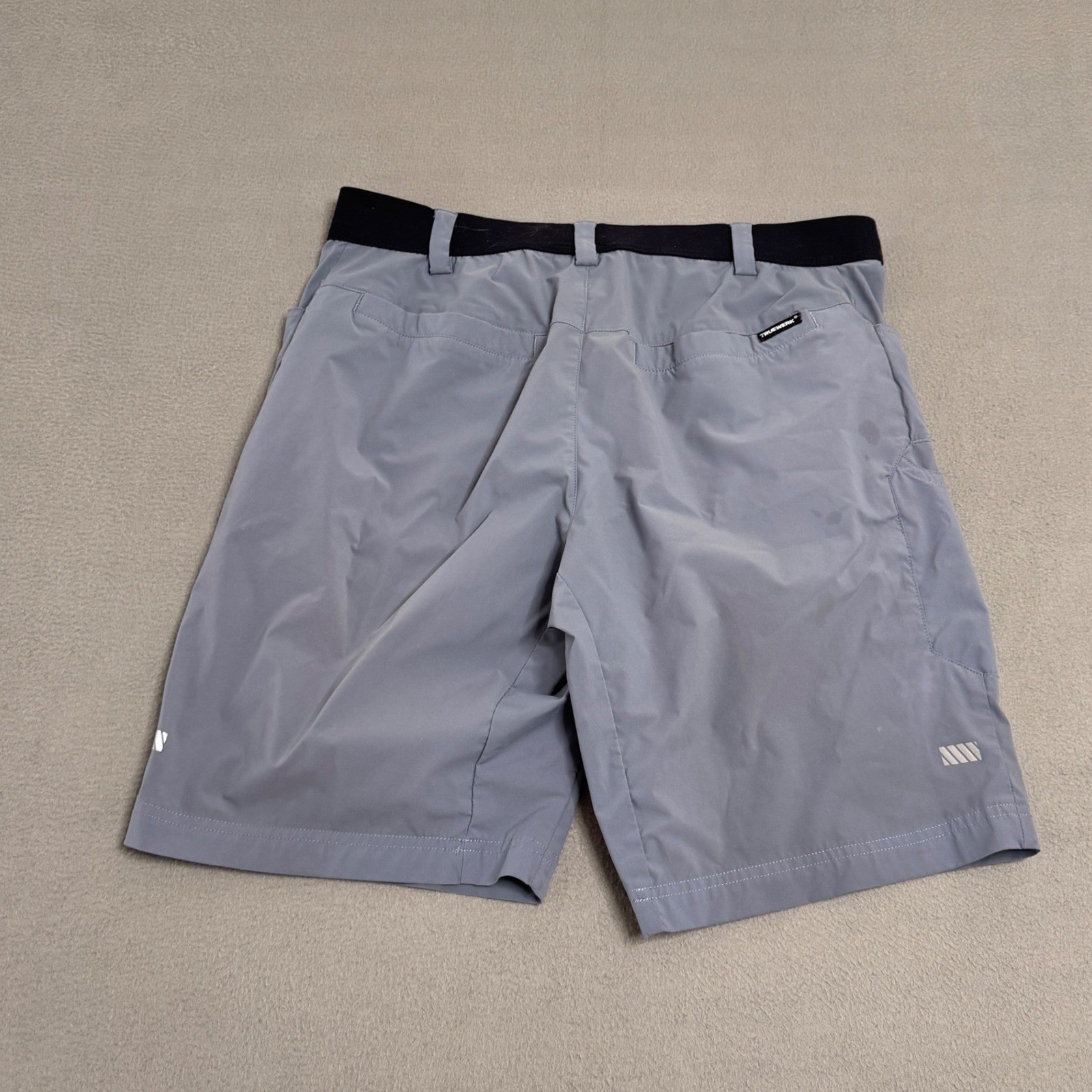 Truewerk Cloud Short Mens Large Blue Grey Performance Work Utility Cargo Shorts