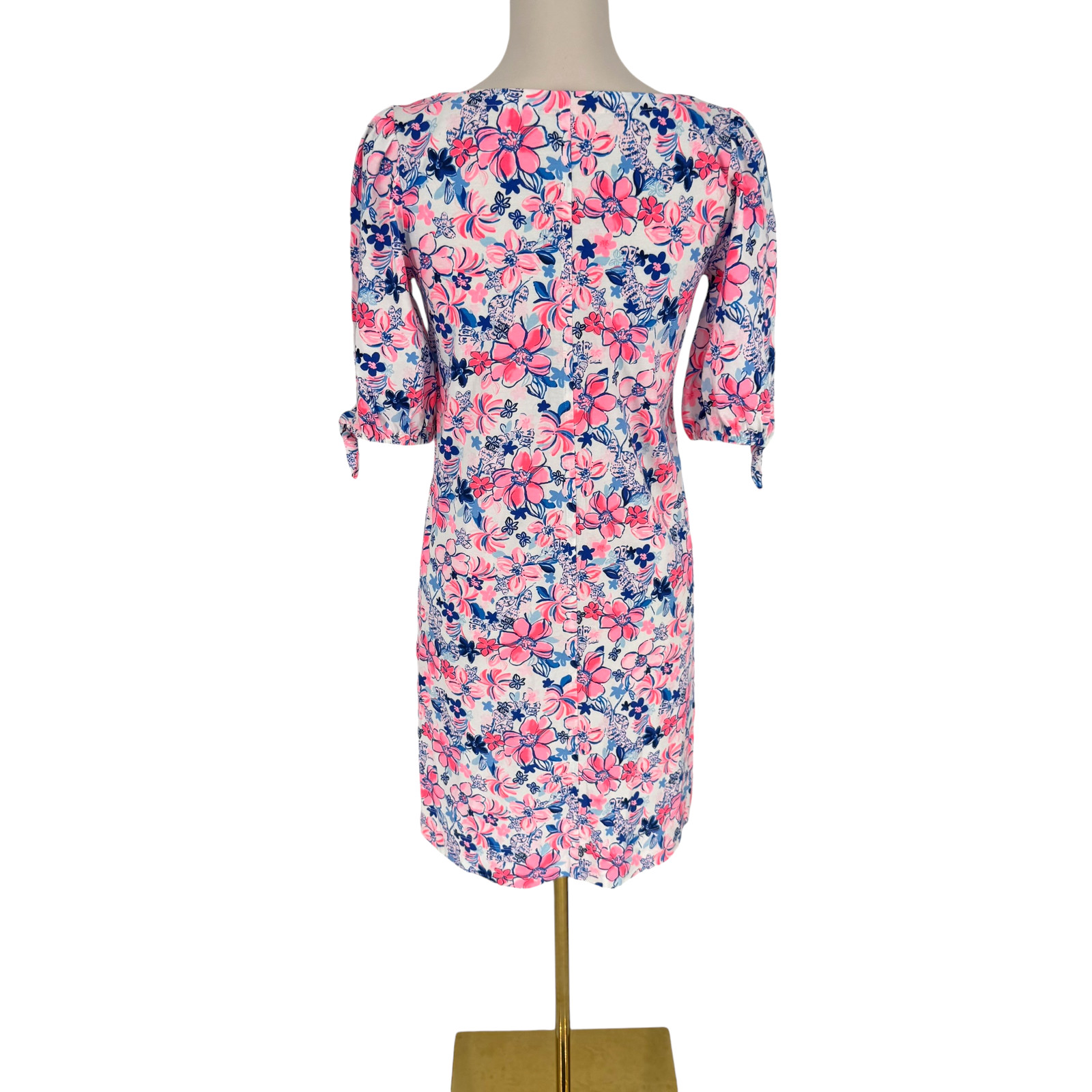 Lilly Pulitzer Easley Dress S Floral Party Lobstar Lobster Puff Short Sleeve NWT