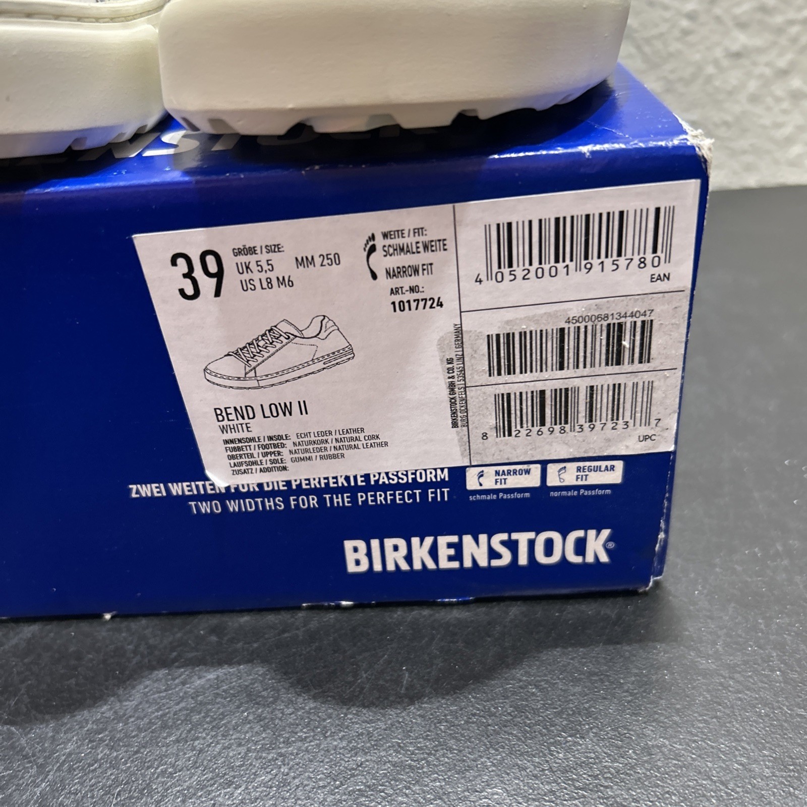 Birkenstock Womens Bend Low Leather White 39 (US W8 M6