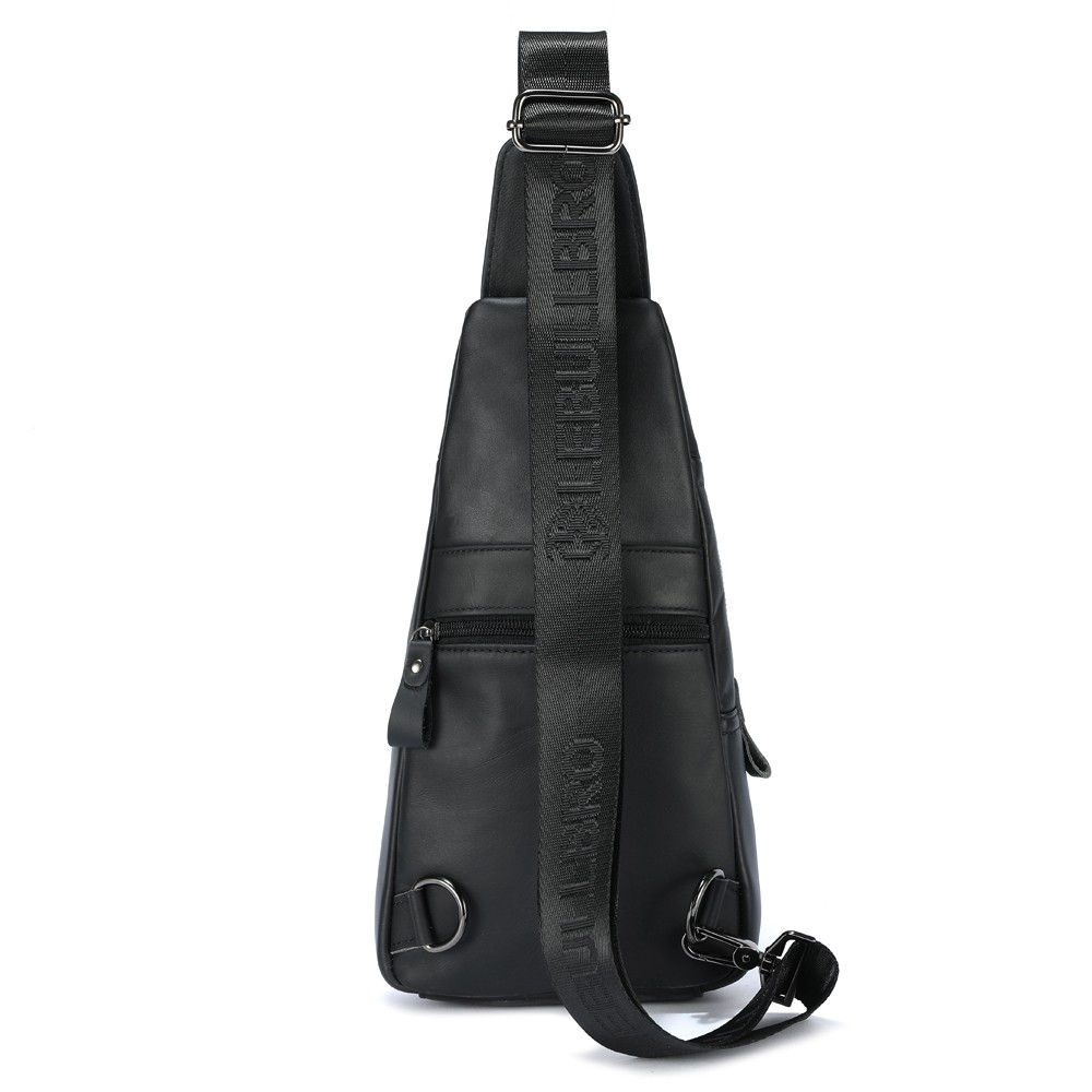 Mens Sling Backpack Cowhide Genuine Leather Chest Crossbody Shoulder Bag New