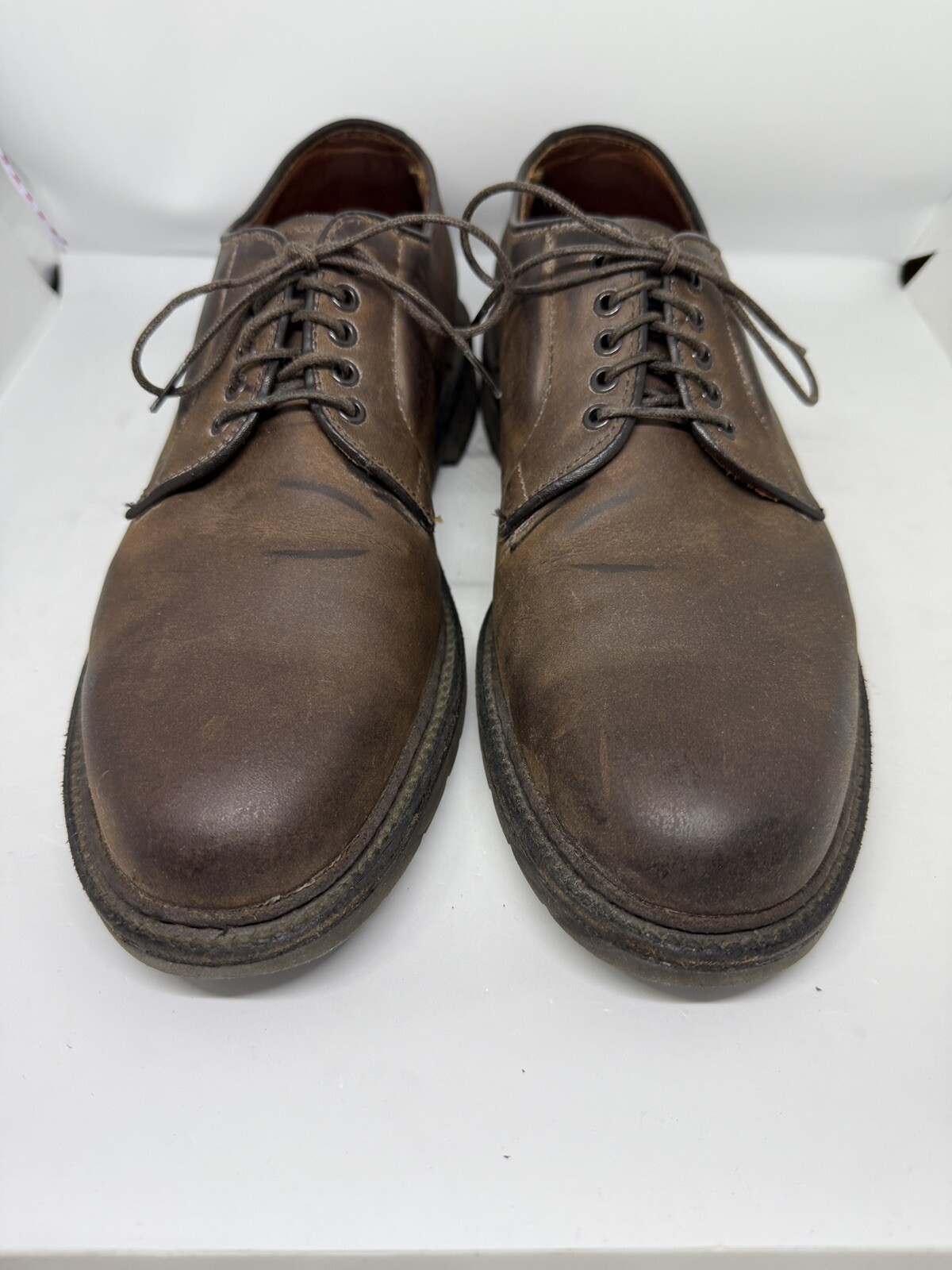 ALDEN Sz. 8 B/D Oxford Dress Shoes Goodyear Welt Oiled Leather Ombre Dk Brown .1