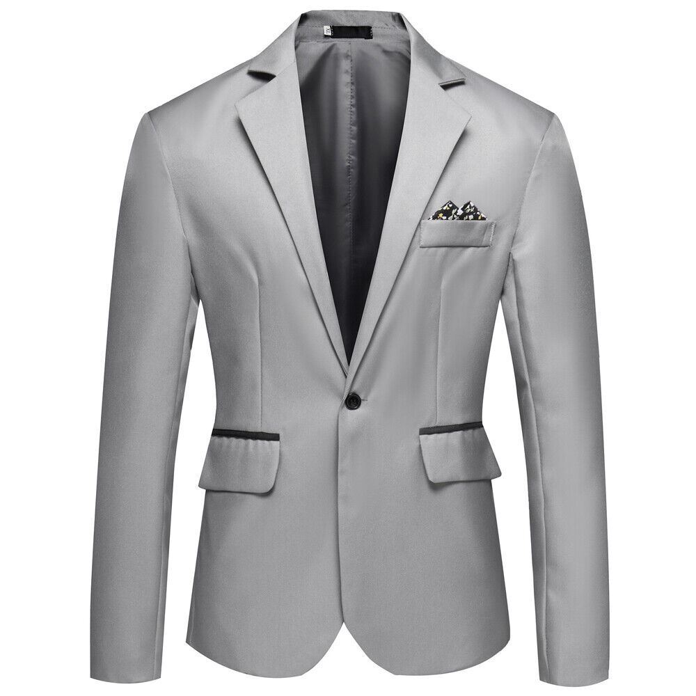 Men’s Tuxedo Jacket Notched Lapel One Button Suit Blazer for Dinner Wedding Prom