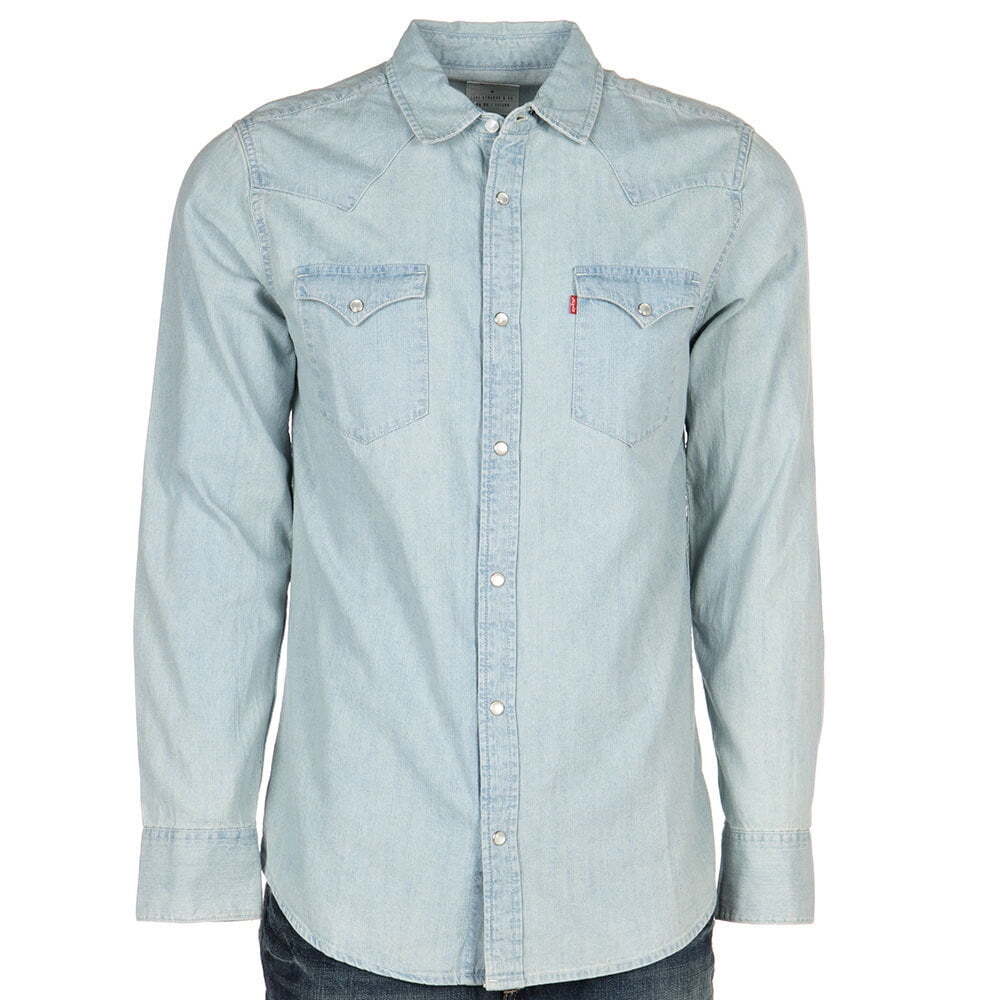 Levi’s Classic Casual Sawtooth Denim Western Shirt Light Blue 3LYLW2262 NAB