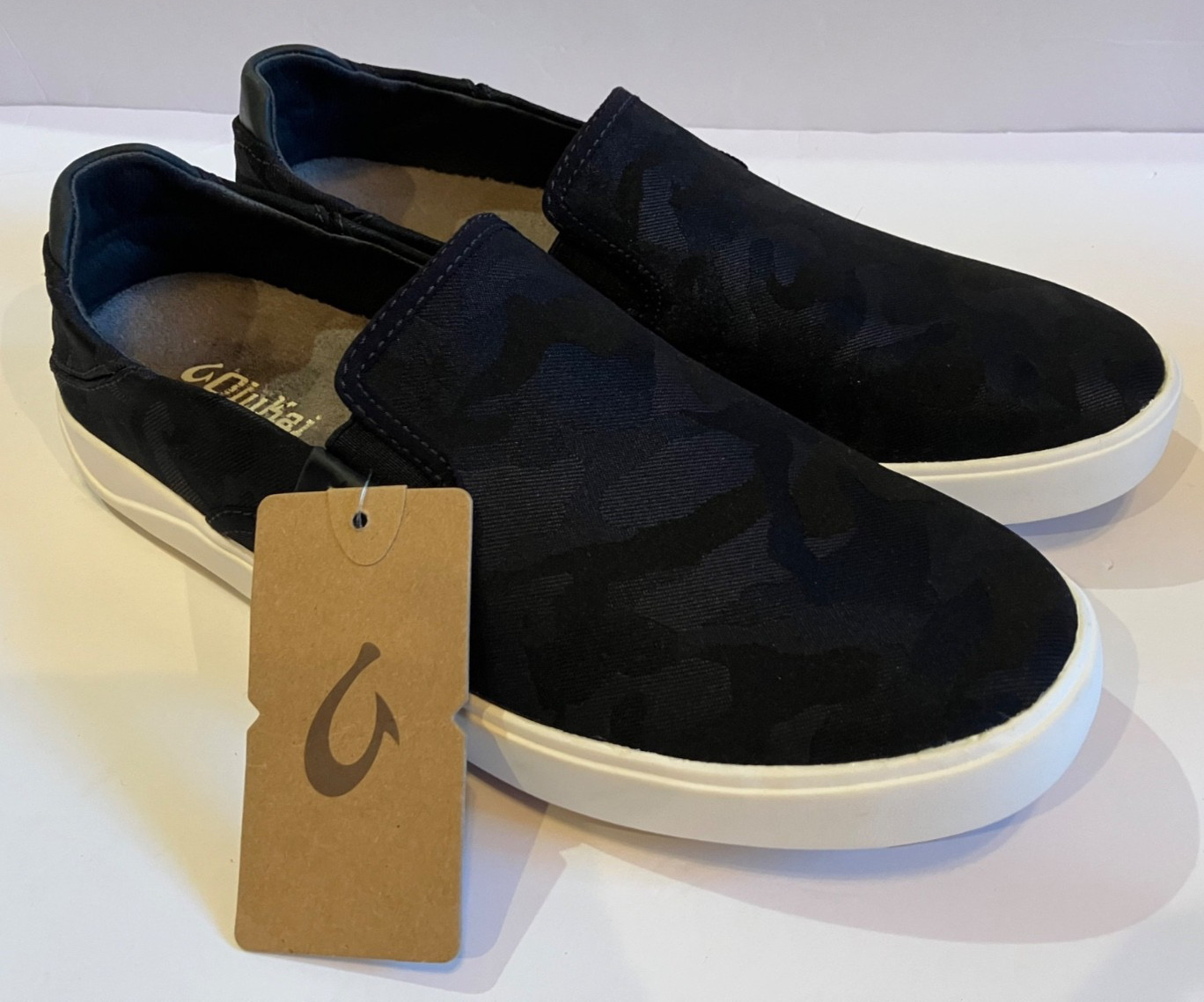 OluKai Lae’Ahi Pa’i Slip On Shoes Lava Rock Black Camo 10444-LRKE Men’s 9.5 NWT