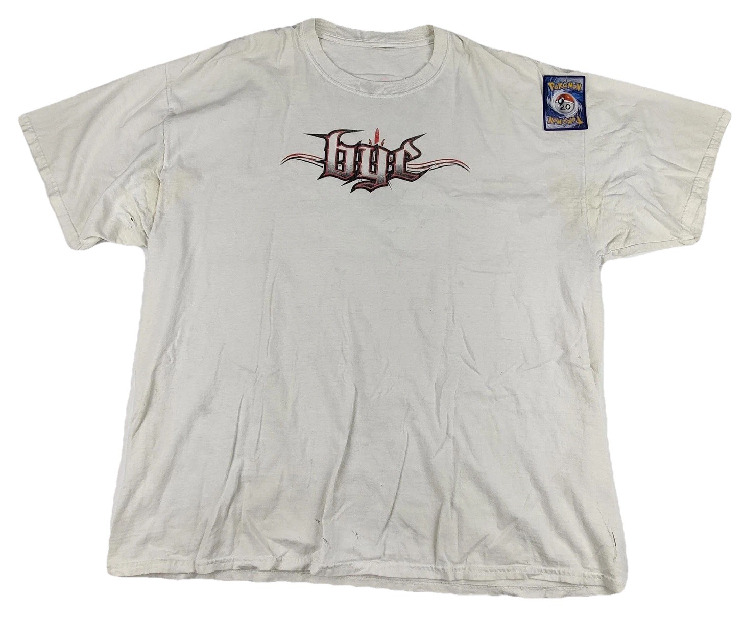 Backyard Customs Shirt Mens XL White Tribal Logo Graphic Tee Automotive BYC