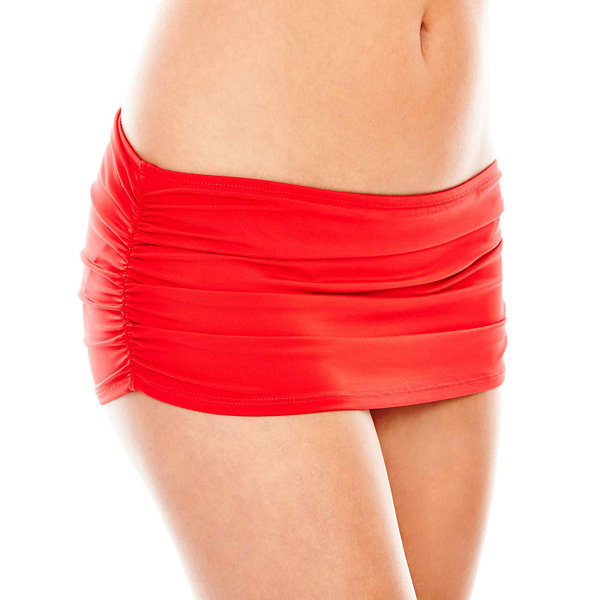 Stylus Shirred Skirted Swim Bottoms Tomato Size XXL Msrp $38.00 New