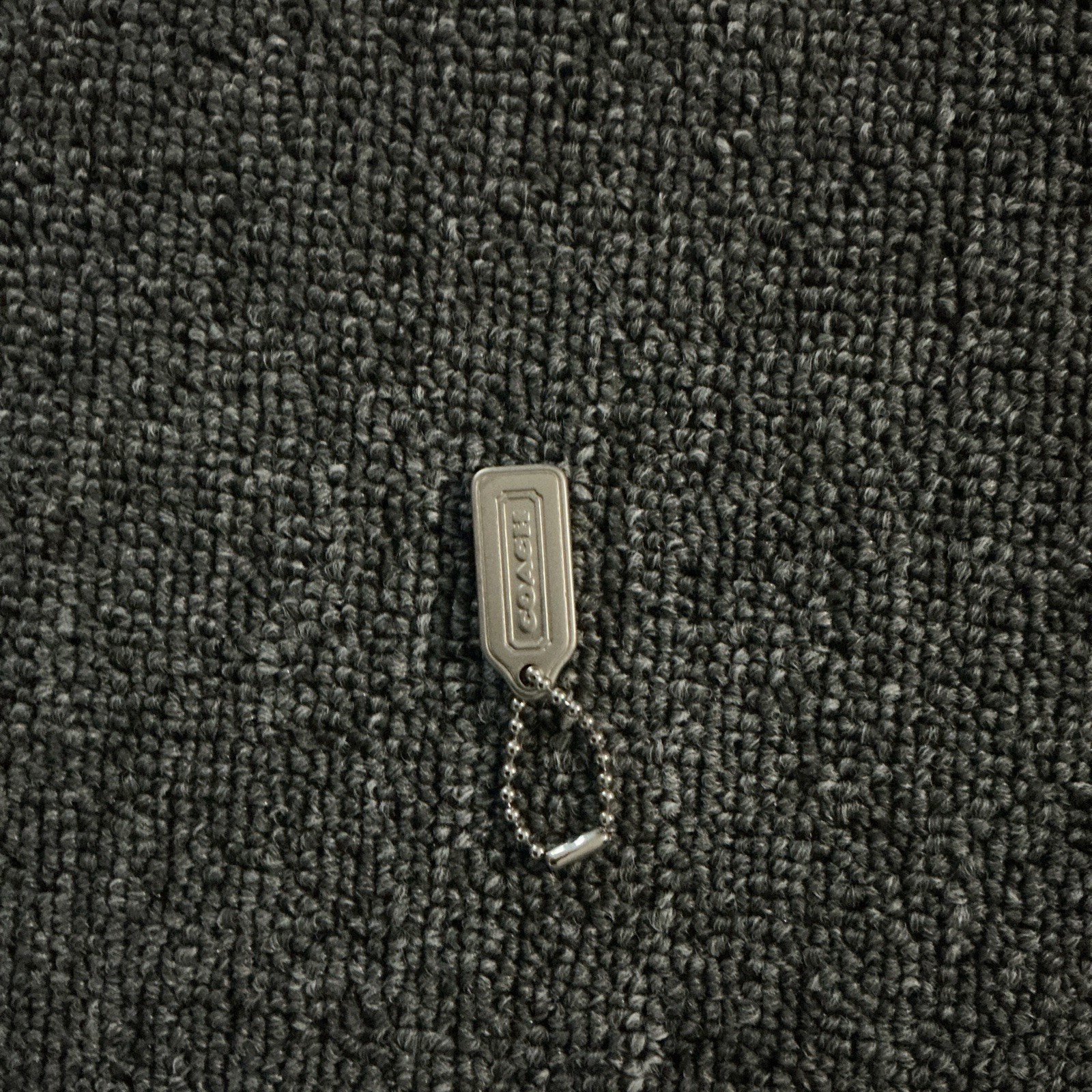 Coach Silver Tone Metal Logo Key Chain Keyring Solid Pattern for Women 2 in