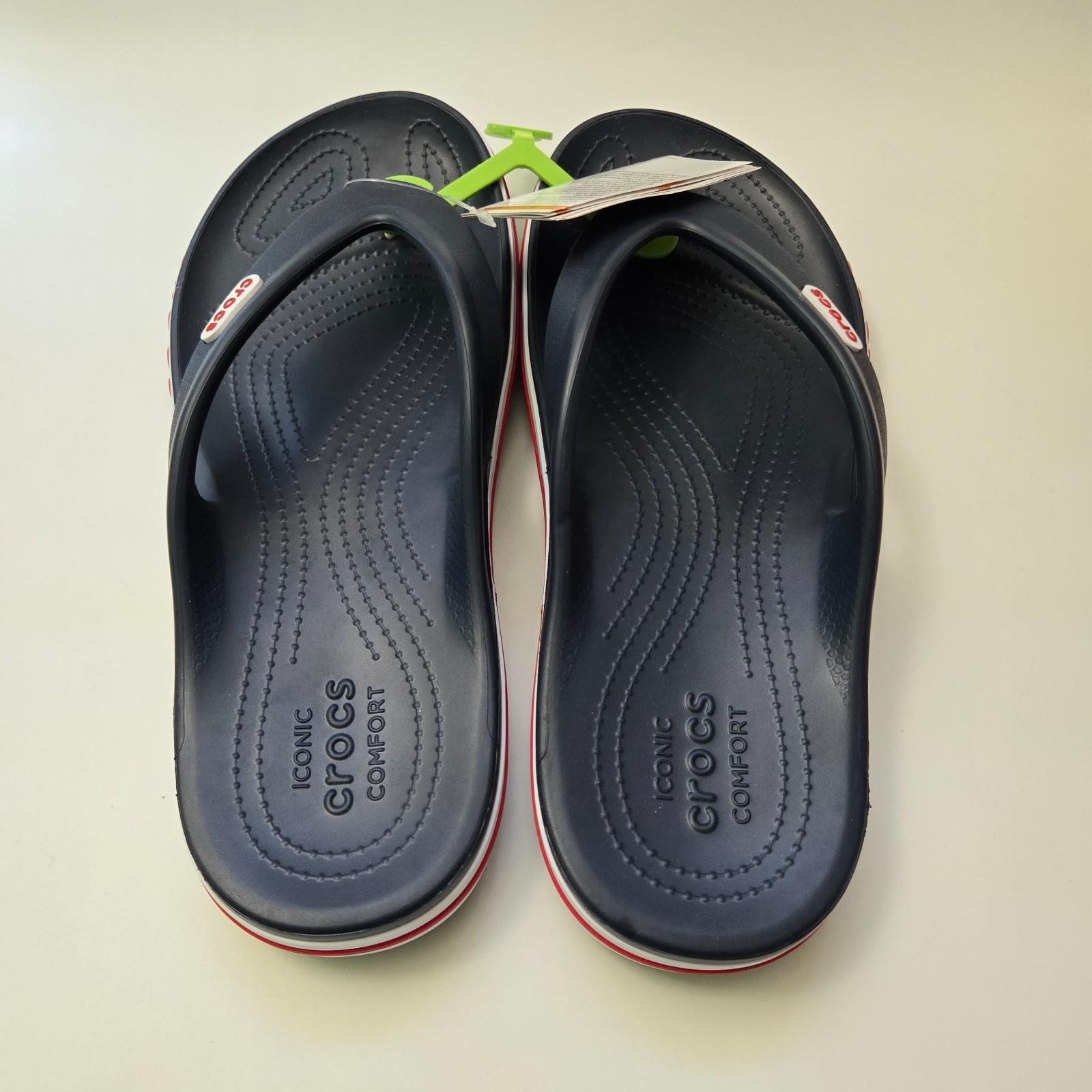 Crocs Bayaband Flip 205393 M9 W11 Navy Pepper New With Polybag Comfort Sandals