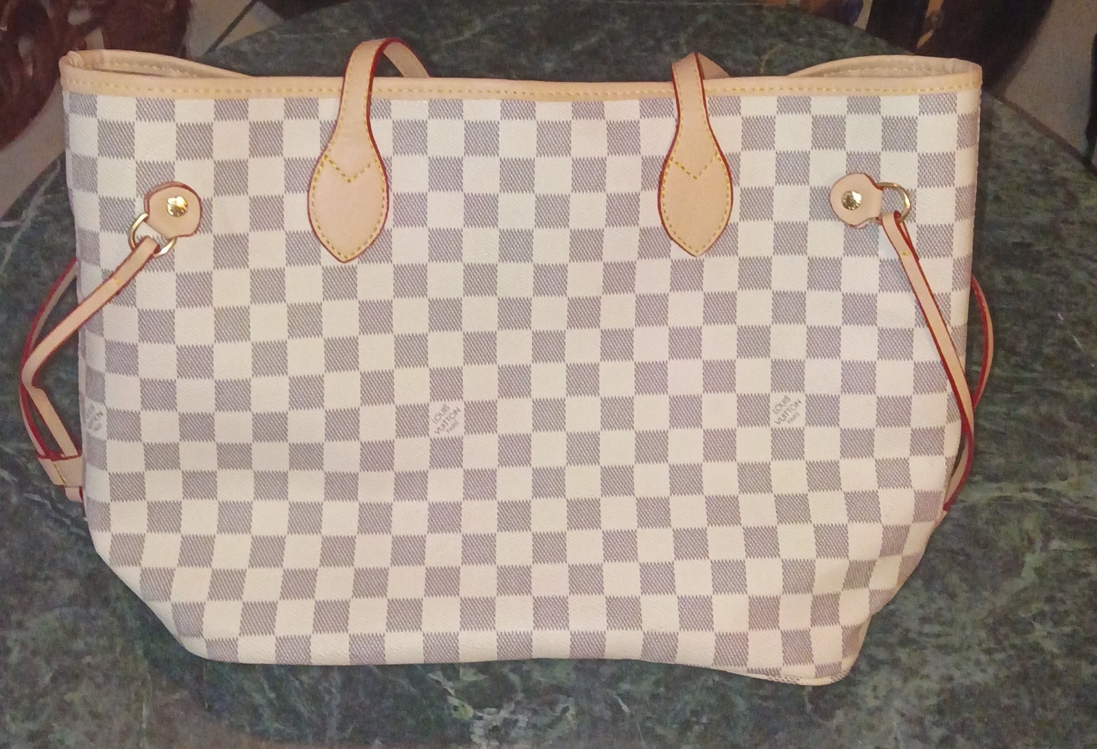 Louis Vuitton Neverfull Tote MM Beige Canvas
