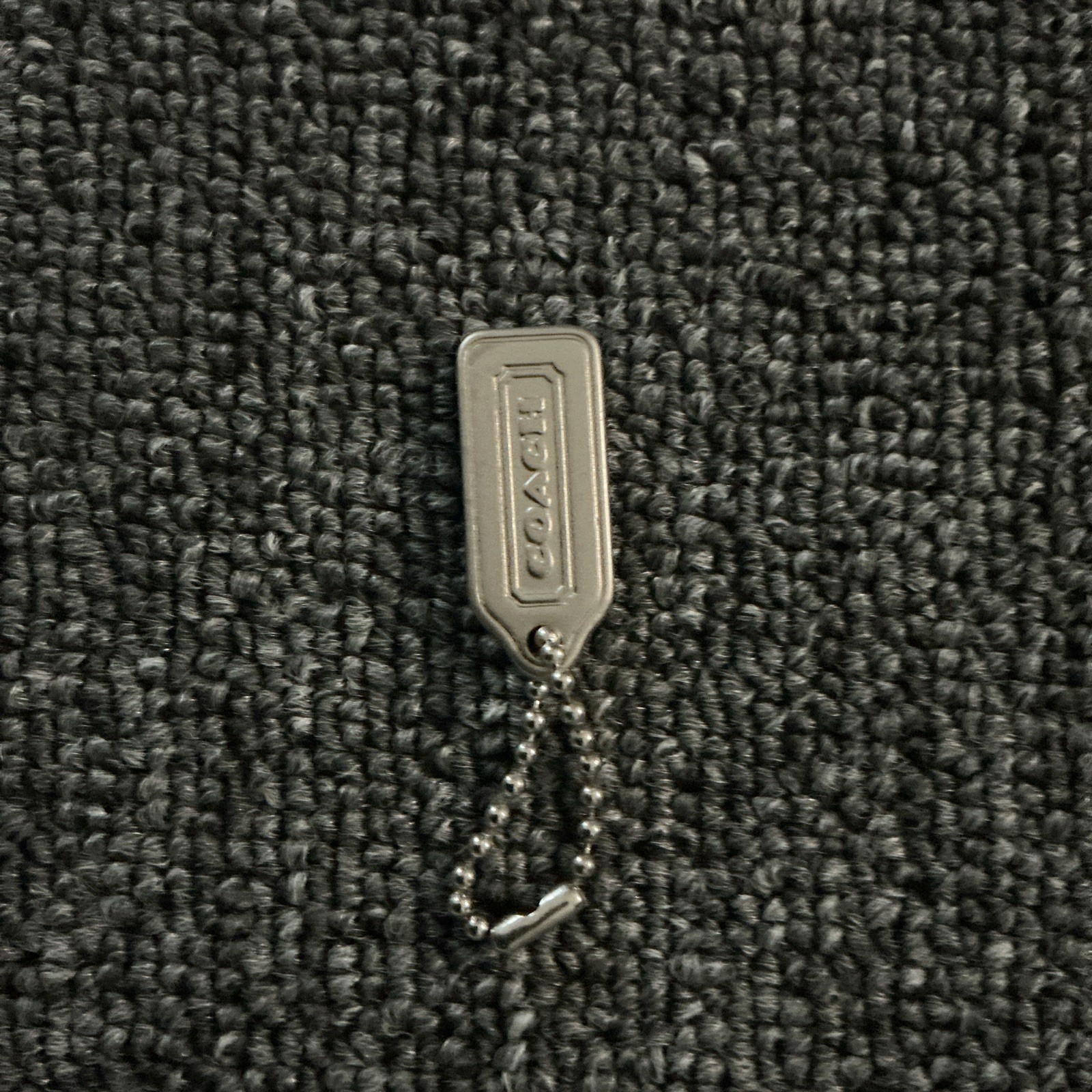 Coach Silver Tone Metal Logo Key Chain Keyring Solid Pattern for Women 2 in