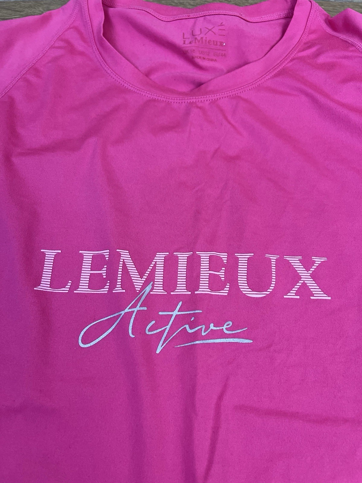 Lemieux Active Top Women’s Size UK 16 Pink Graphic Print Polyester Spandex