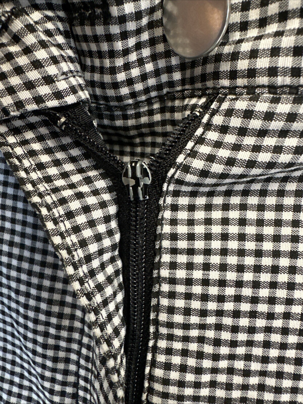 Soho Black White Checkered Casual Business Pant Size 14 Elastic Waist Pockets