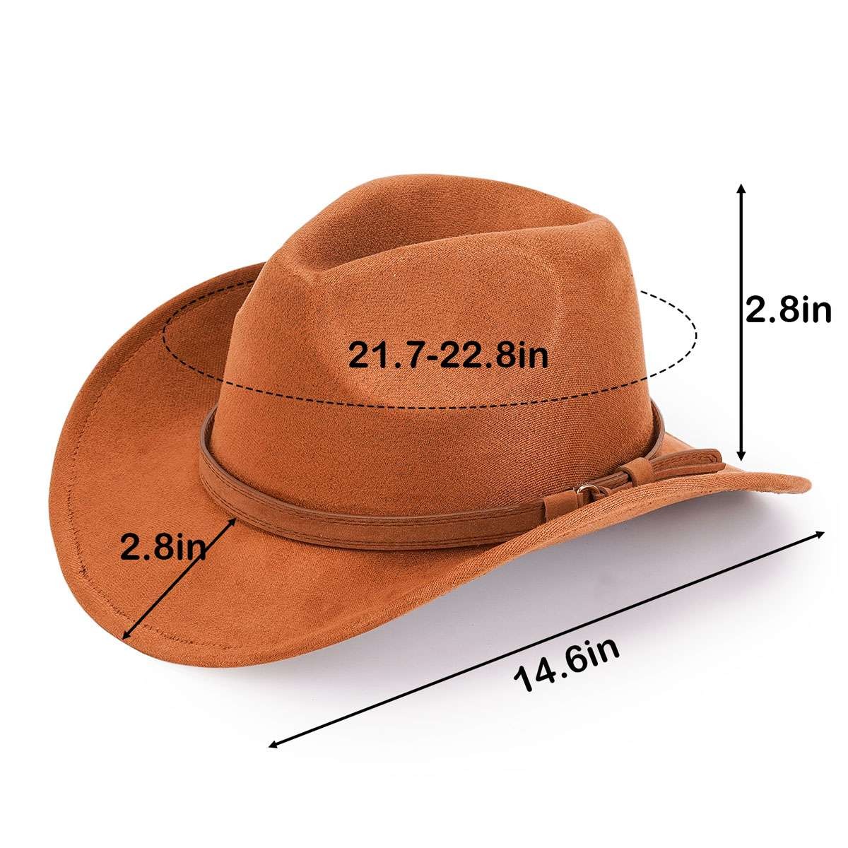 Cowboy Western Hat Women Men Vintage Style Cattleman Hat