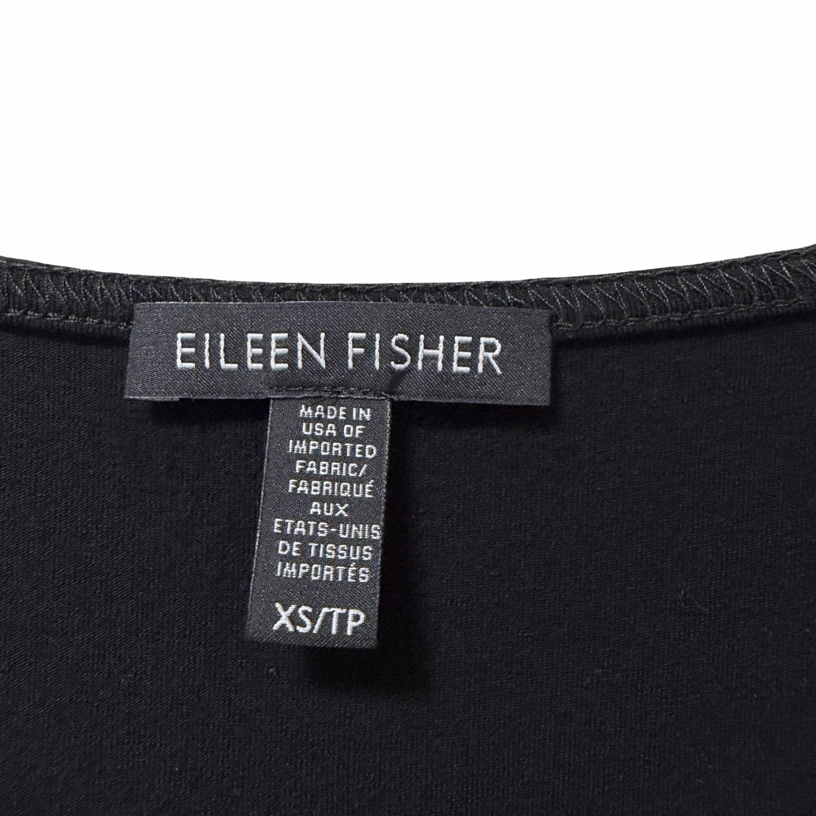 Eileen Fisher Woemns Jersey Relaxed Tank Top Size XS Black Minimalist Capsule