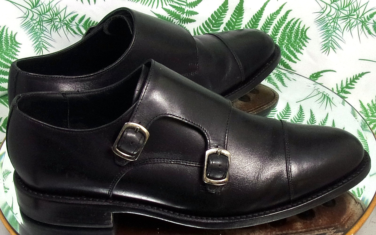 THURSDAY BOOT CO SAINT BLACK LEATHER DOUBLE MONK STRAP DRESS SHOES MENS SZ 8.5