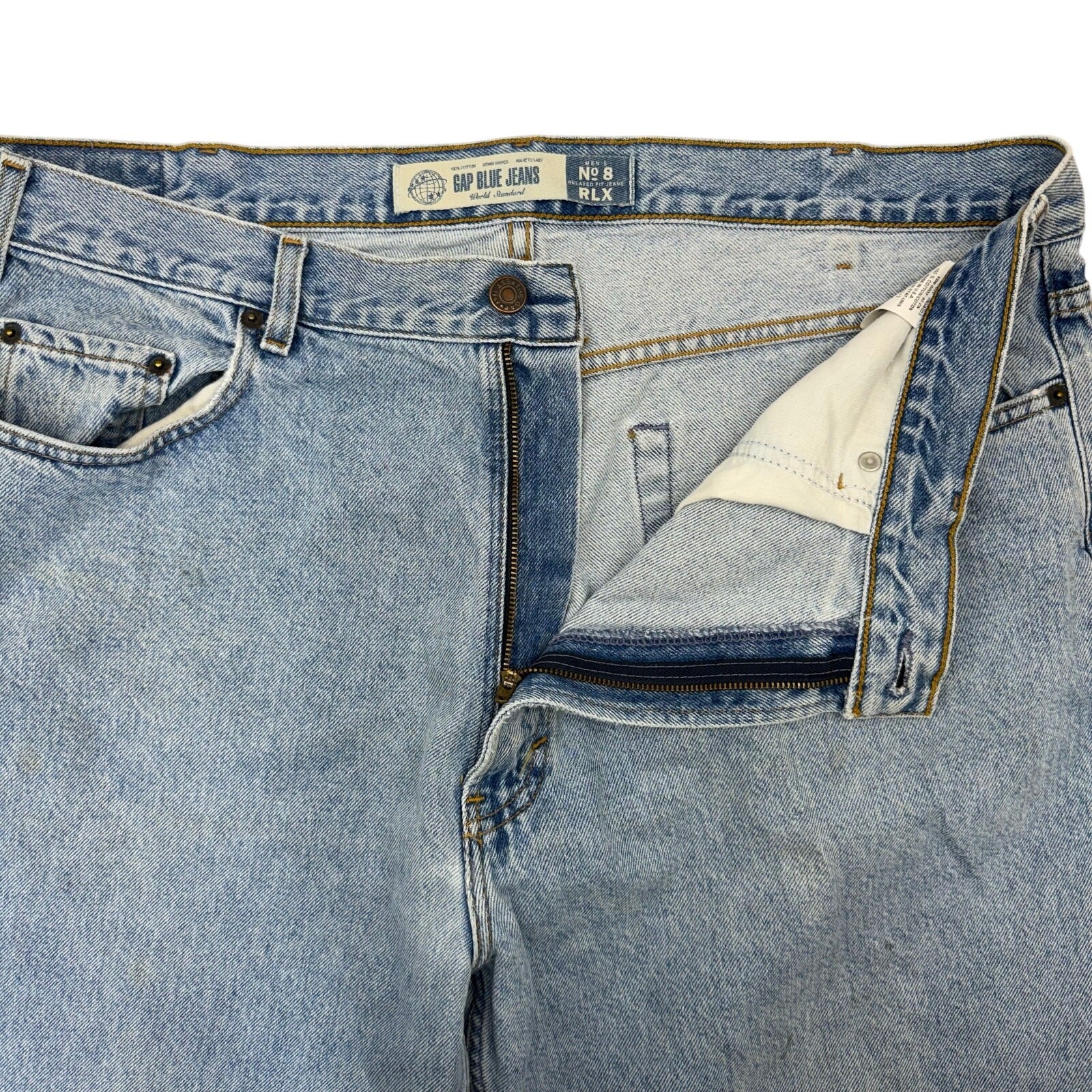Vintage 90s GAP Light Wash Relaxed Fit Jeans Men’s W40 L32 USA