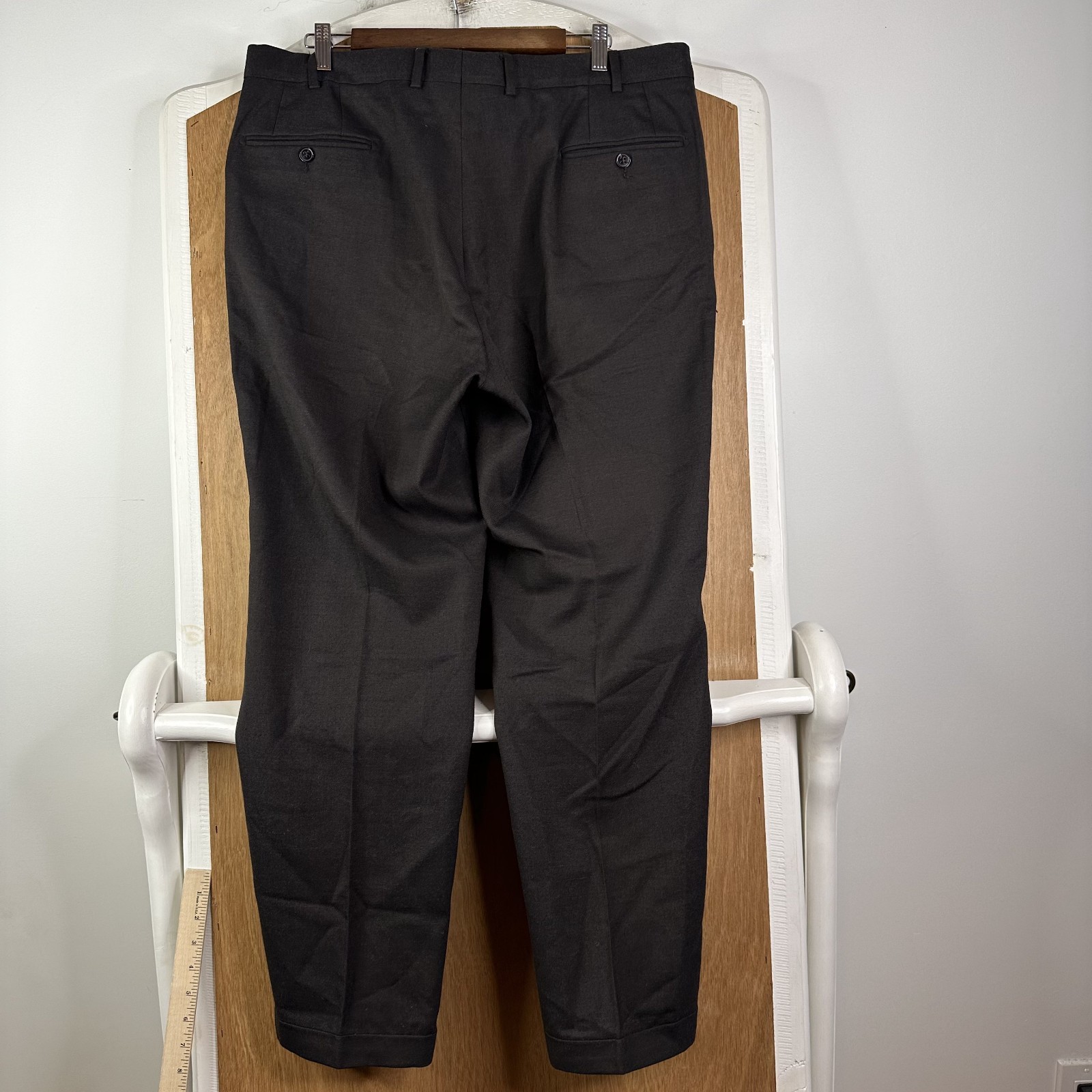 Ermenegildo Zegna Pants Mens 38×30 Gray Flat Front Dress Slacks Trousers