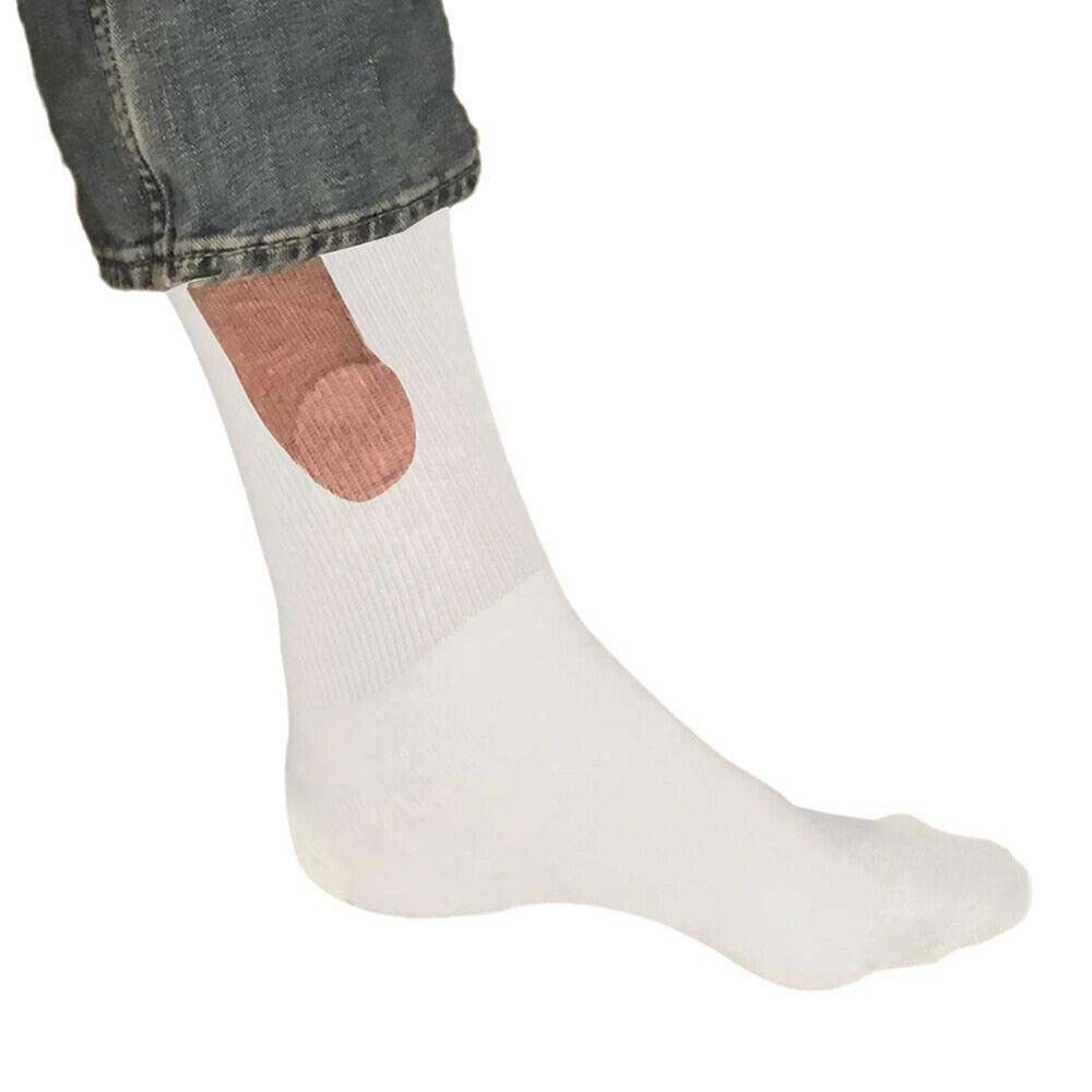 1Pair of Socks For Men Novelty Joke Funny Prank Printing Holiday Gift New