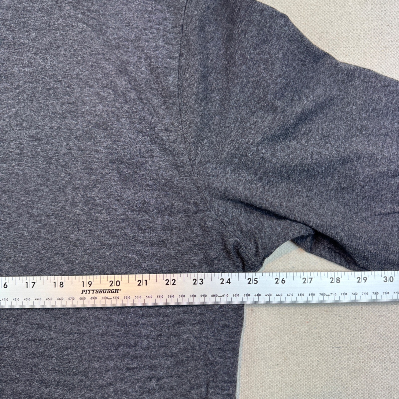 Carhartt Mens XL Loose Fit Long Sleeve T-Shirt Charcoal Grey Orange Sleeve Logo