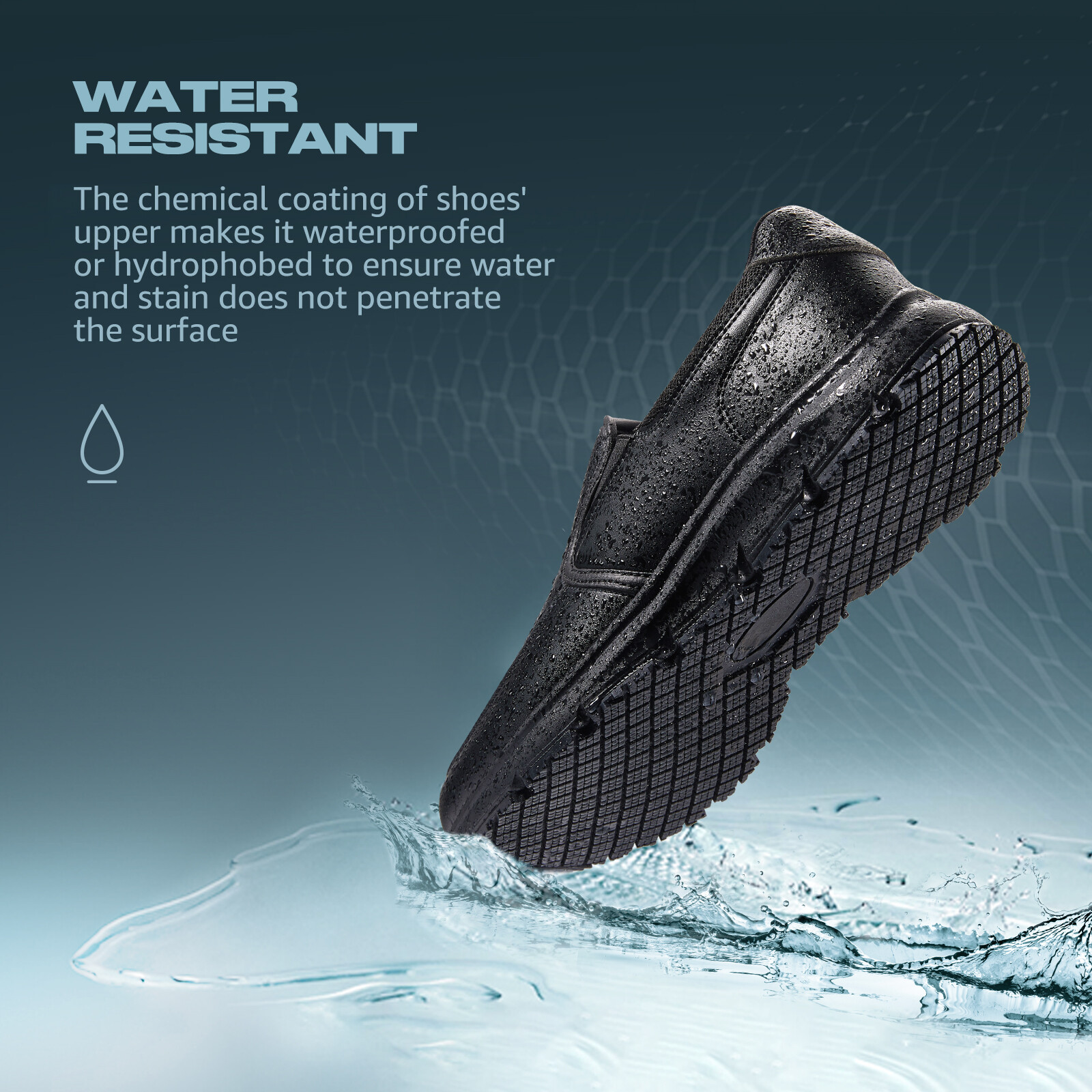 HISEA Men Non Slip Food Service Shoes Water Resistant Chef Health Care Work Shoe