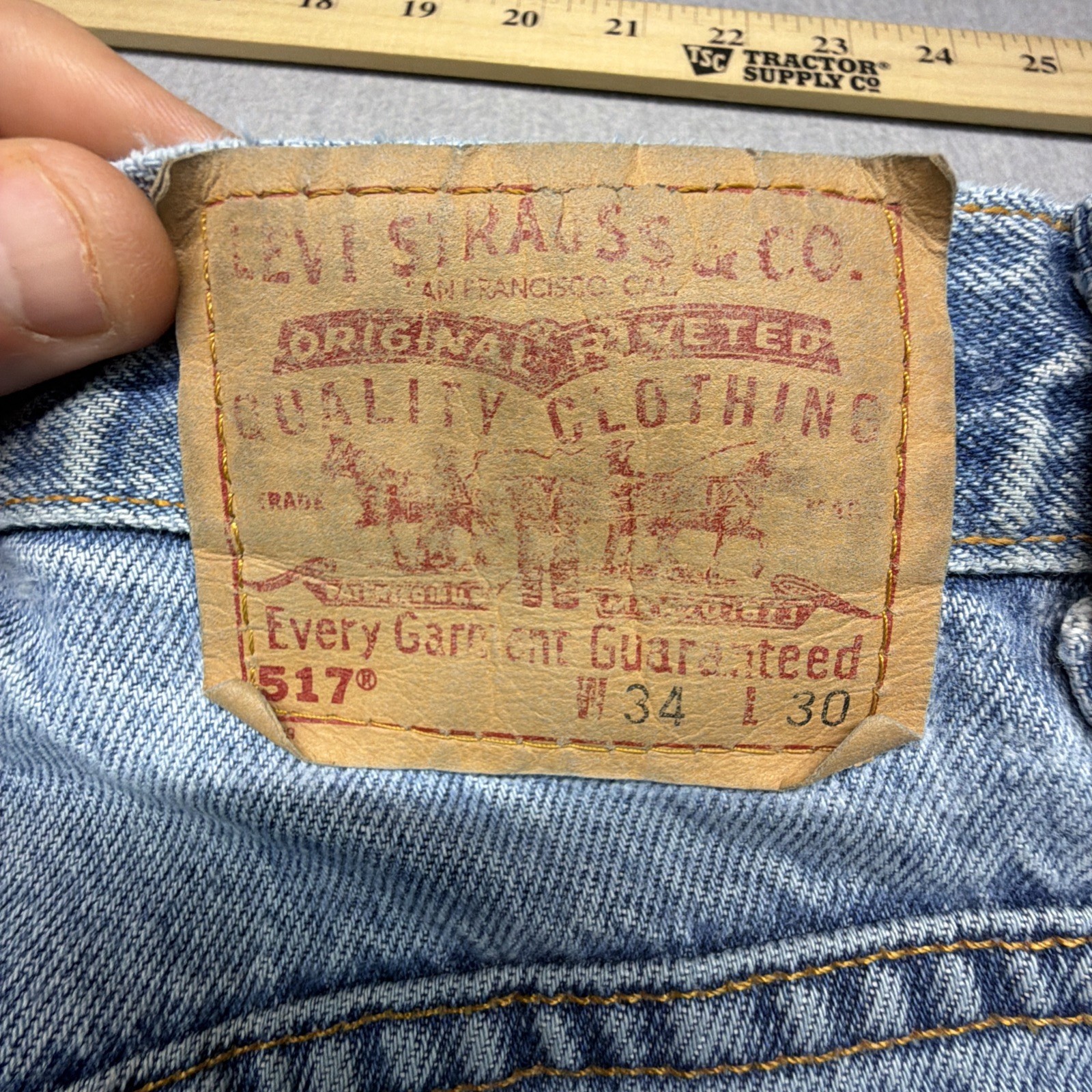 Vintage Levis 517 Jeans 34×30 (32×29) Bootcut Made in USA